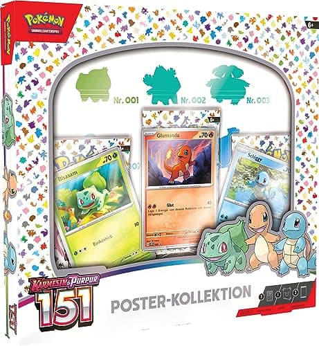 Pokémon-Sammelkartenspiel: Poster-Kollektion Karmesin &amp; Purpur – 151 (3 Boosterpacks &amp; 3 holografische Promokarten)