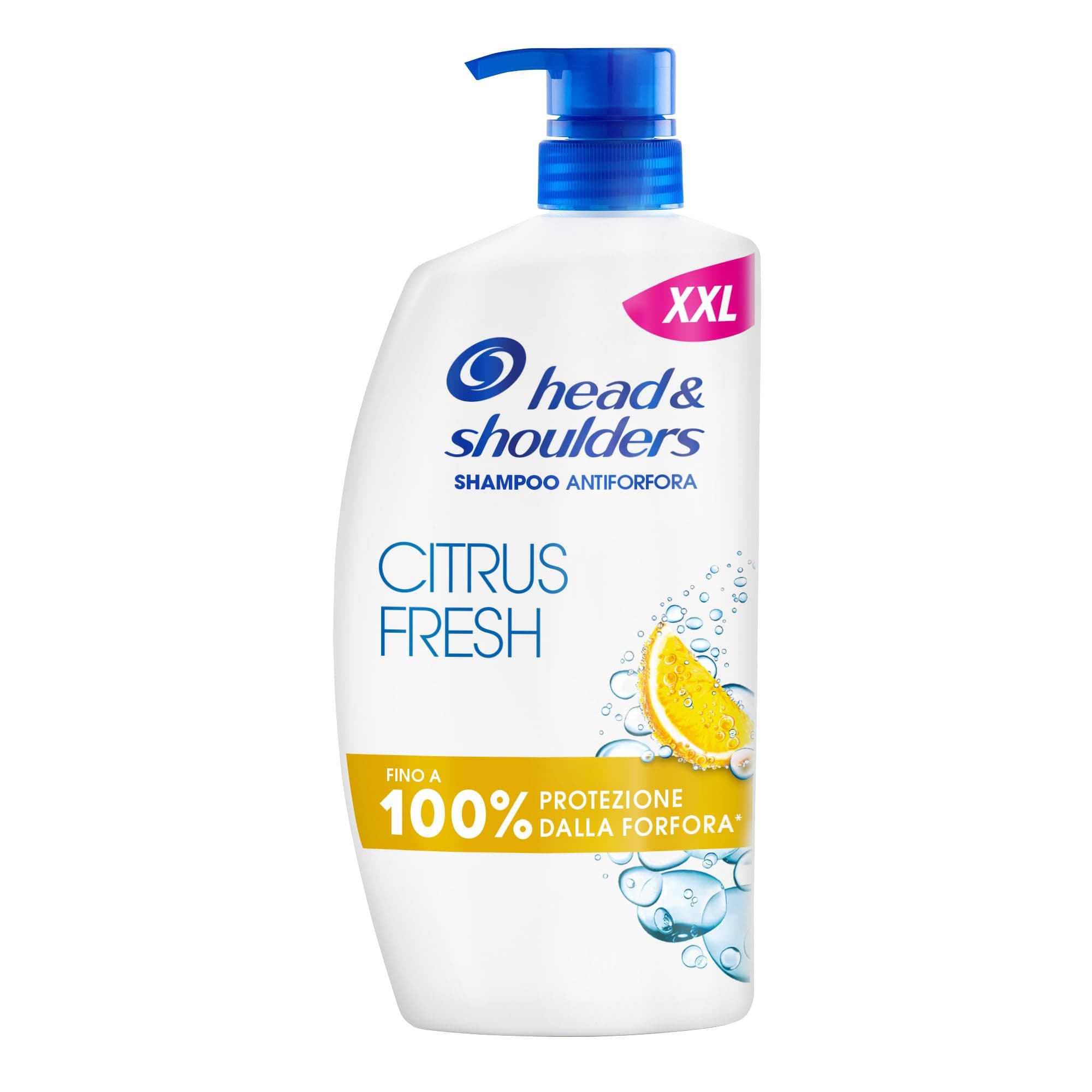 Head & Shoulders Citrus Fresh Shampoo Antiforfora Capelli Grassi 1000ml Flacone con Dosatore. Fino al 100% Protezione dalla Forfora. Clinicamente Testato. Uso Quotidiano. Freschezza agli Agrumi