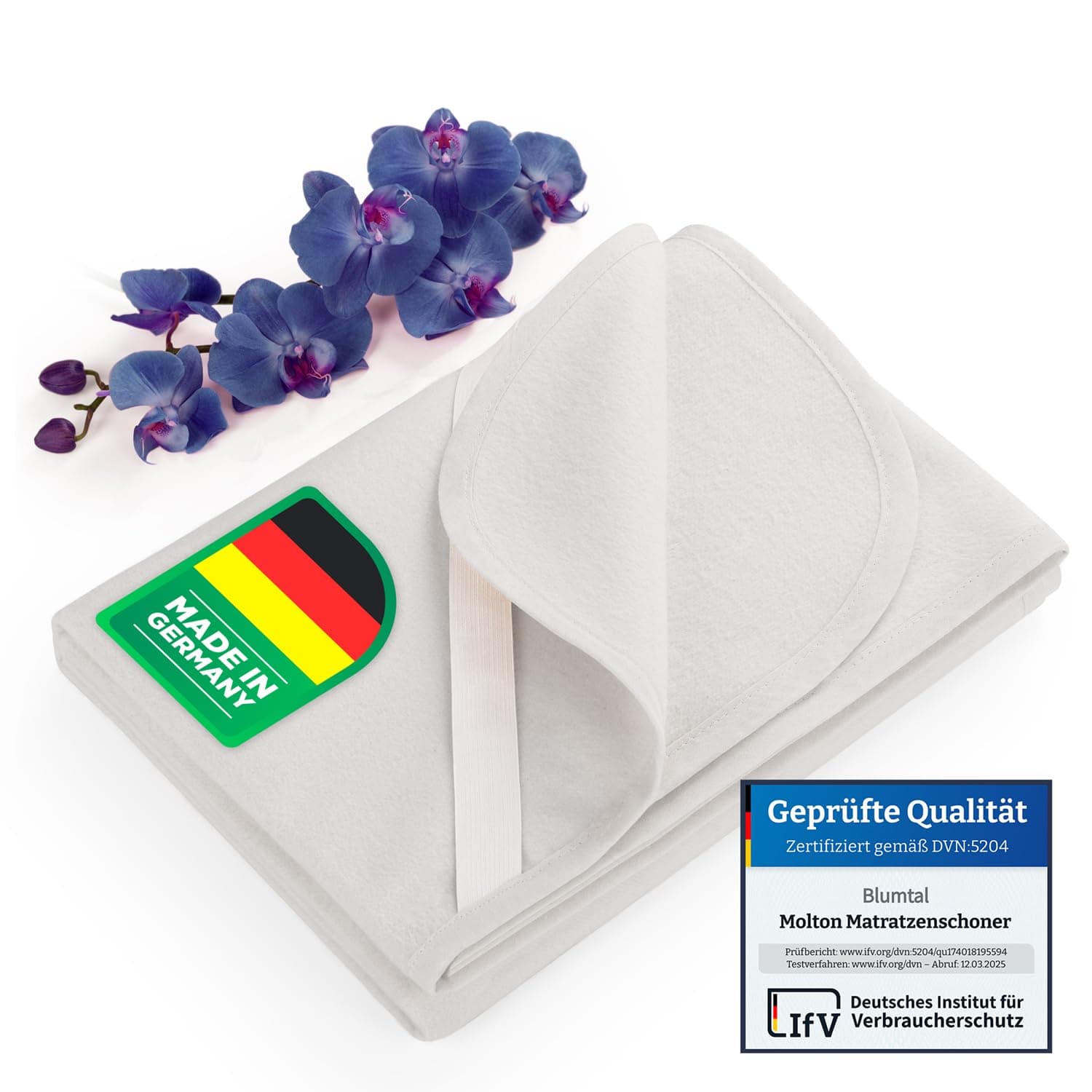 Blumtal® Premium Molton Matratzenschoner 90x200 cm 100% Baumwolle - Oeko-Tex zert. Molton Matratzenauflage 90x200cm - Matratzenschutz 90x200 - geräuschlos & atmungsaktiv - Matratzenunterlage 90x200 cm