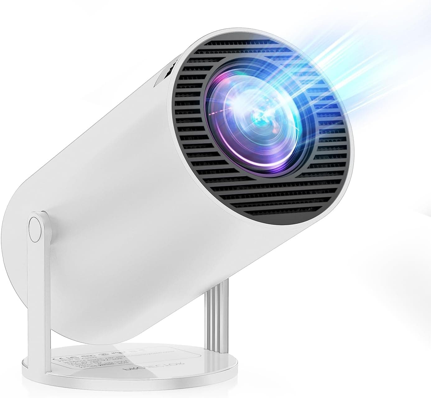 [App intégrée & Android 11.0] Videoprojecteur 2025 Upgraded Mini Projecteur Portable 20000 Lumens 4K Supporte avec WiFi 6 Bluetooth 5.4 Auto Keystone 180°Rotation pour Phone/HDMI/USB