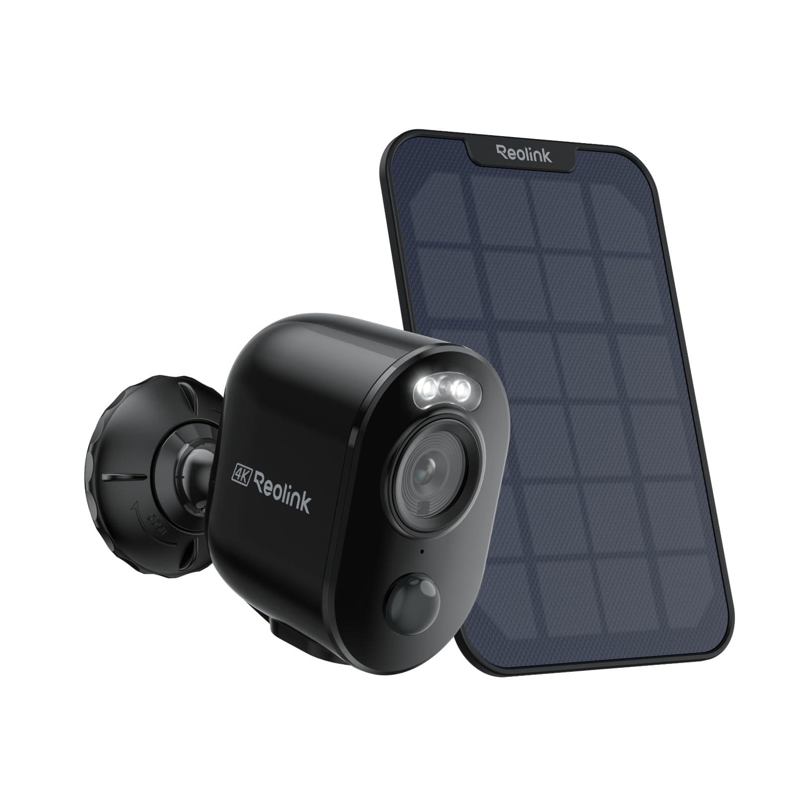 Reolink 4K Camara de Vigilancia WiFi Exterior, 8MP Solar Cámara WiFi de 2,4/5 GHz, Visión Nocturna Color, Detección Smart, Compatible con Alexa, Argus 3 Ultra(Negro)+Panel Solar