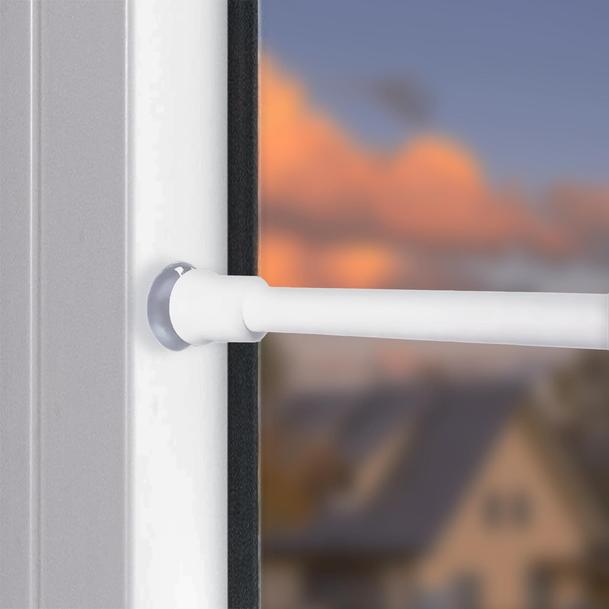 Barras de tensión extensibles para cortinas, sin taladro, para estanterías y ventanas de cocina, 8 mm de diámetro, 45-59 cm