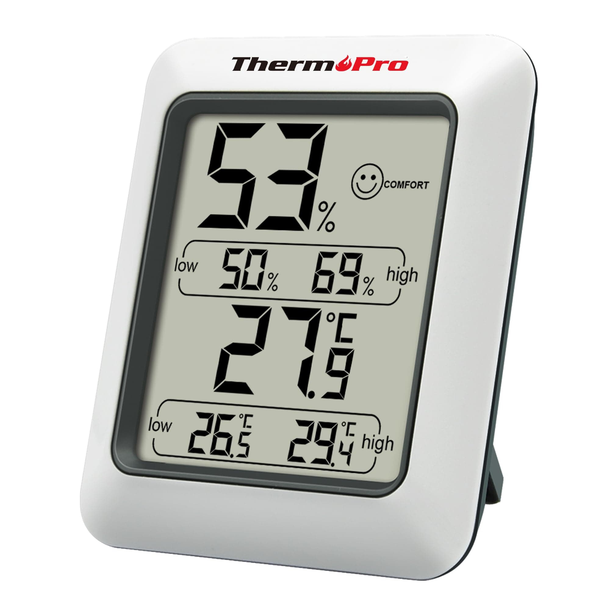 ThermoPro TP50 Termómetro Higrometro Digital para Interior Termohigrómetro Medidor Profesional para Medición de Casa Habitación Hogar Oficina Ambiente