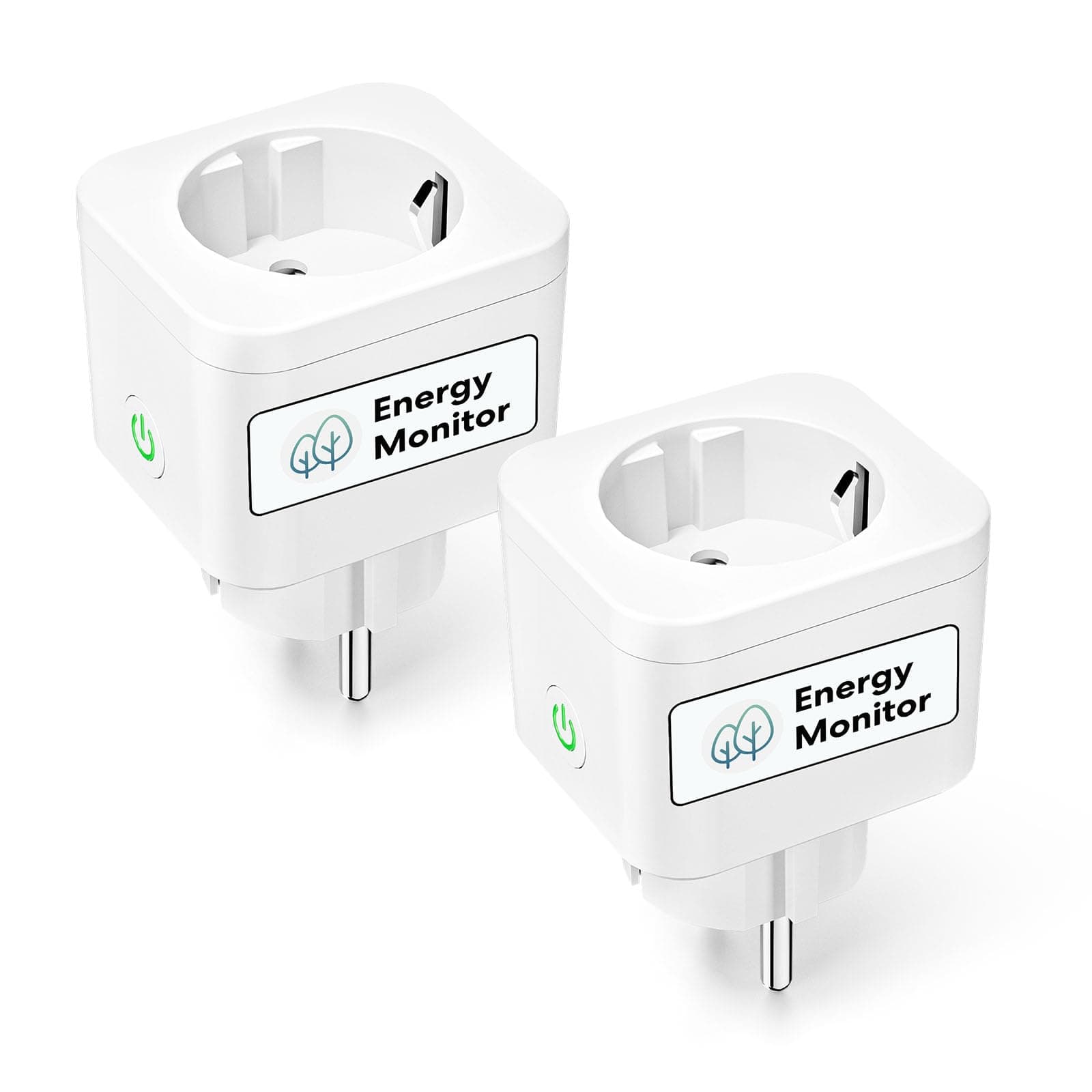 Meross Smart Steckdose mit Verbrauchsmessung, 16A Bluetooth WLAN mit Sprach- und Fernsteuerung, Zeitschaltuhr, Stromzähler für Balkonkraftwerk, funktioniert mit Alexa, Google Home, 2 Stück