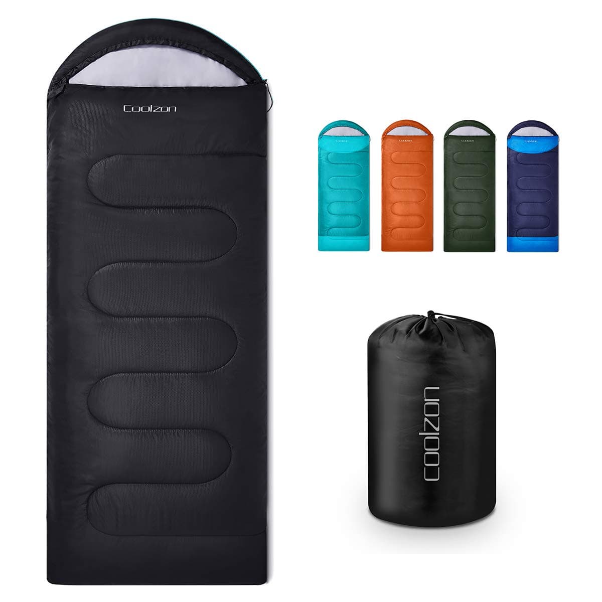 Coolzon Sac de Couchage d'extérieur pour Le Camping, pour 3-4 Saisons, Couverture Adulte, Petite Taille, Sac de Transport Ultra léger, Doux, épais et Chaud, pour Le Camping, Les Voyages, la randonnée
