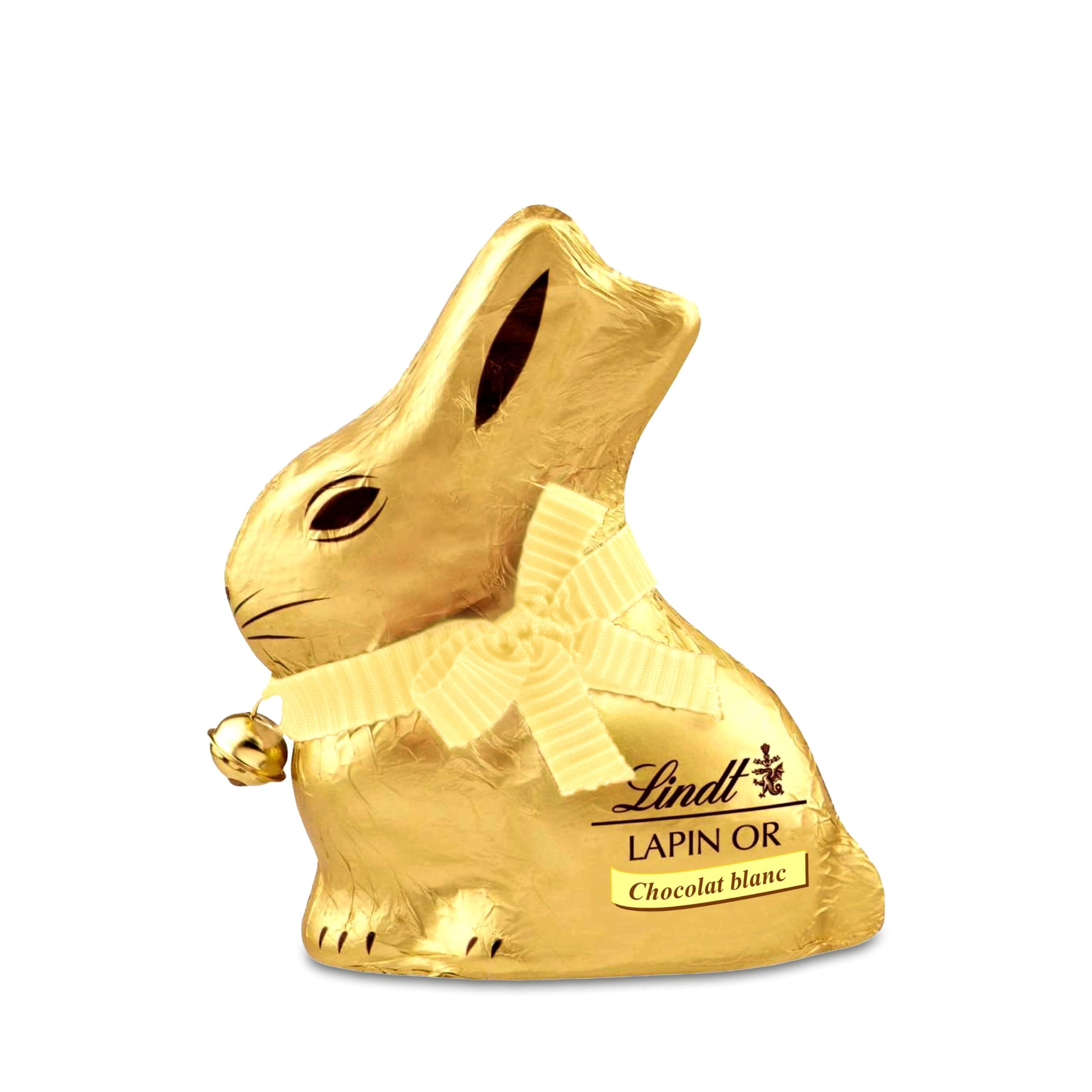 Lindt - Moulage LAPIN OR - Chocolat Blanc - Idéal pour Pâques, 200g