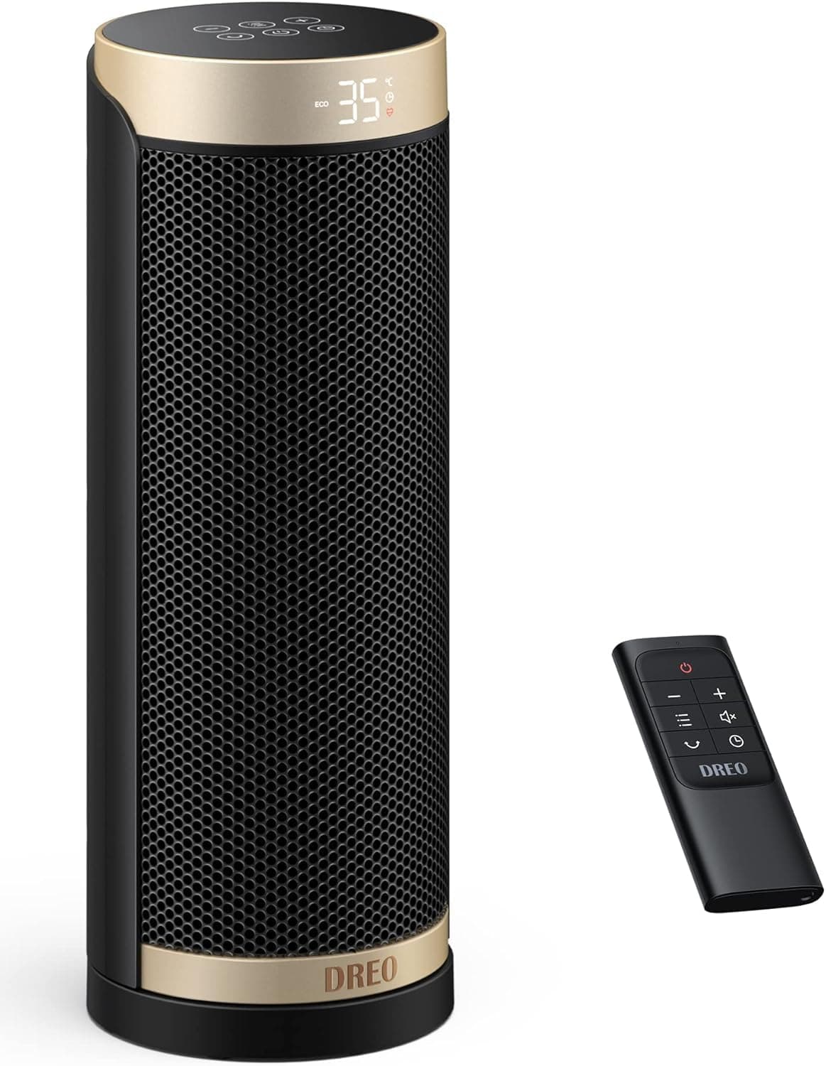 Dreo calentador eléctrico, cerámica de calentamiento rápido de 1800 W con termostato, protección contra sobrecalentamiento y vuelco, temporizador de 1 a 12 h