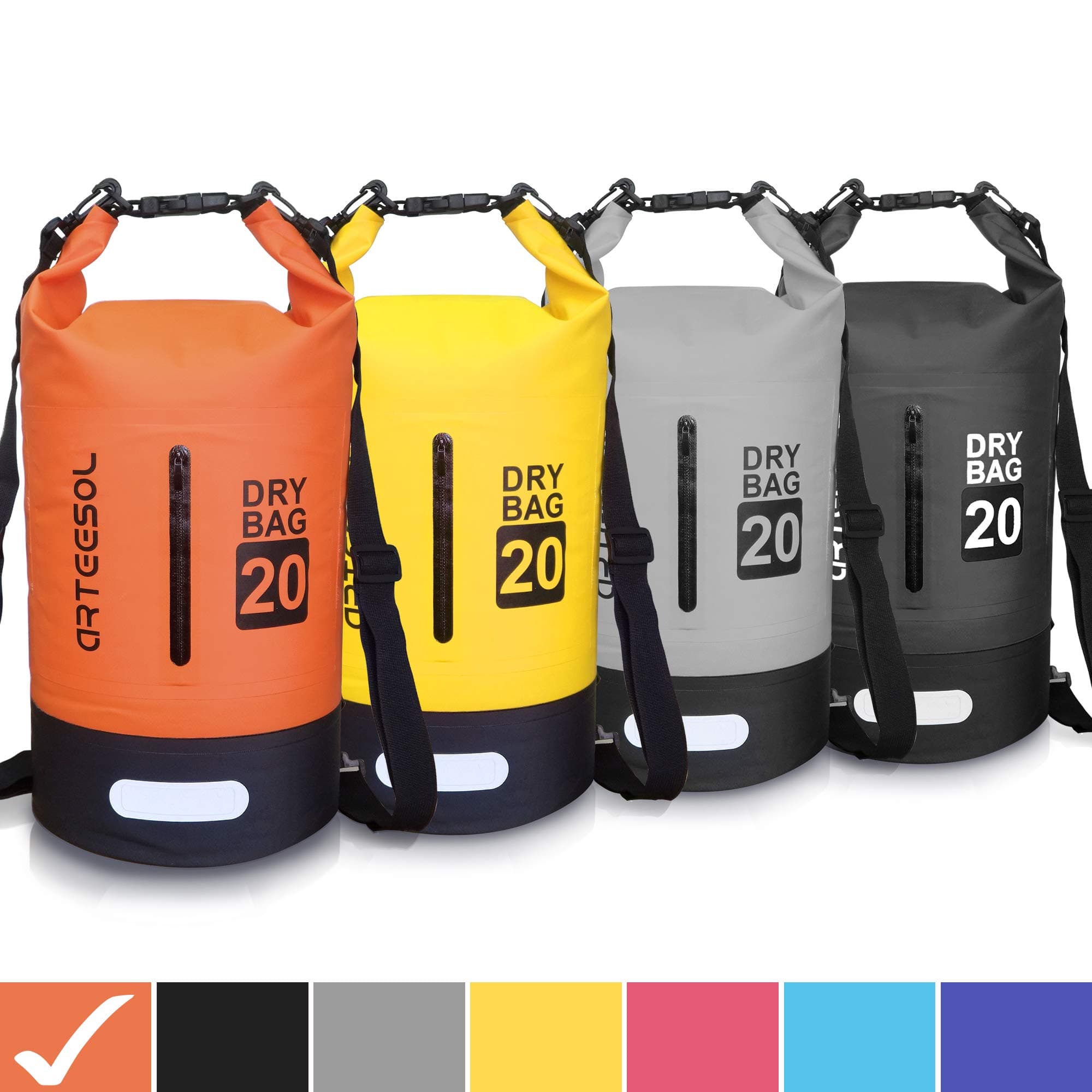 Blackace arteesol Bolsa Estanca, Dry Bag - 5L 10L 20L 30L Bolso Seco Impermeable/Seca Bolsa para Kayak Paseo en Barco Canoa Pesca Rafting Camping Playa Natación Snowboard