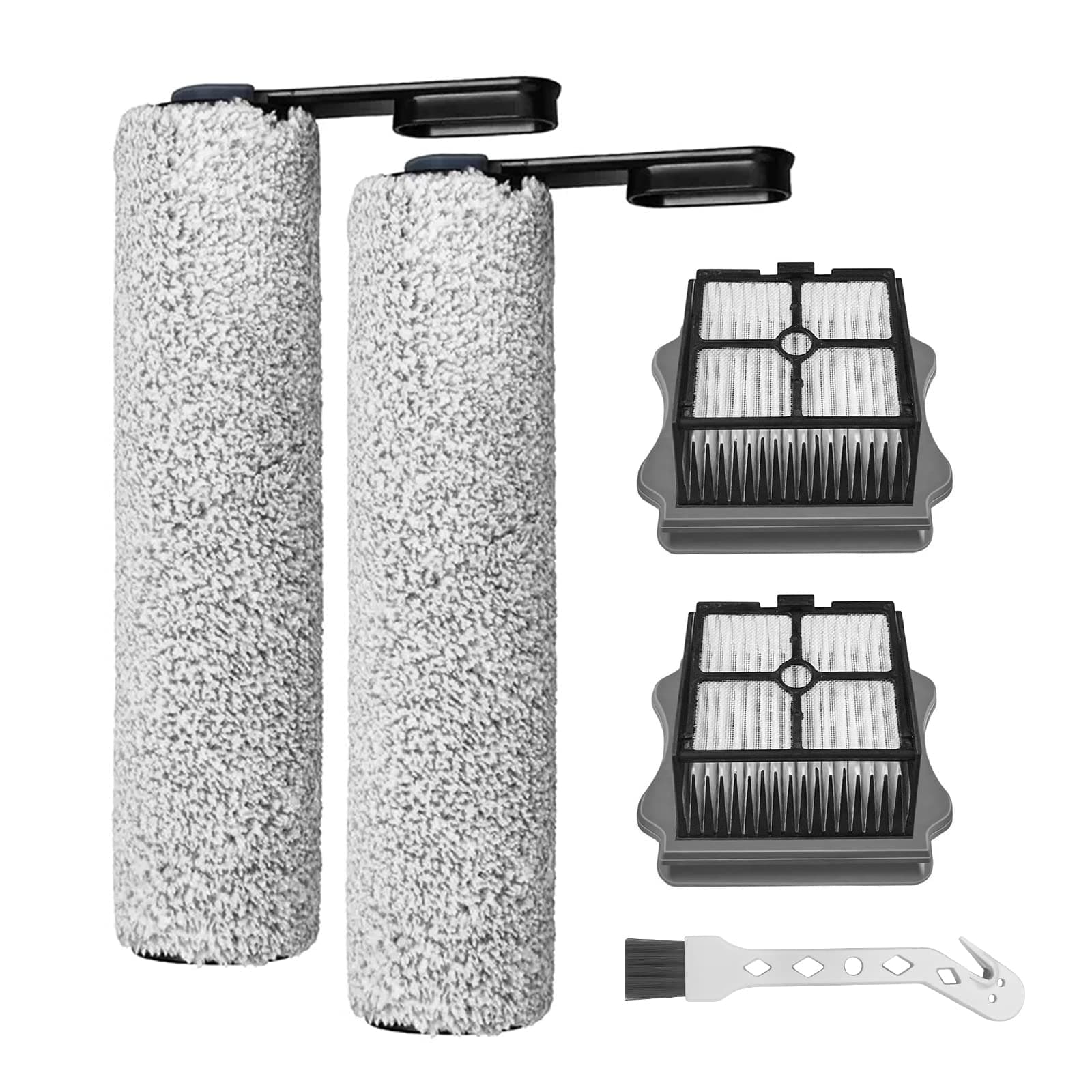 Fixbetter Ricambi per Tineco Floor One S5 / S5 Pro / S5 Pro 2 / S5 Extreme Aspirapolvere Senza Fili Intelligente (2 Spazzole a Rullo + 2 Filtri HEPA + 1 Spazzola di Pulizia)