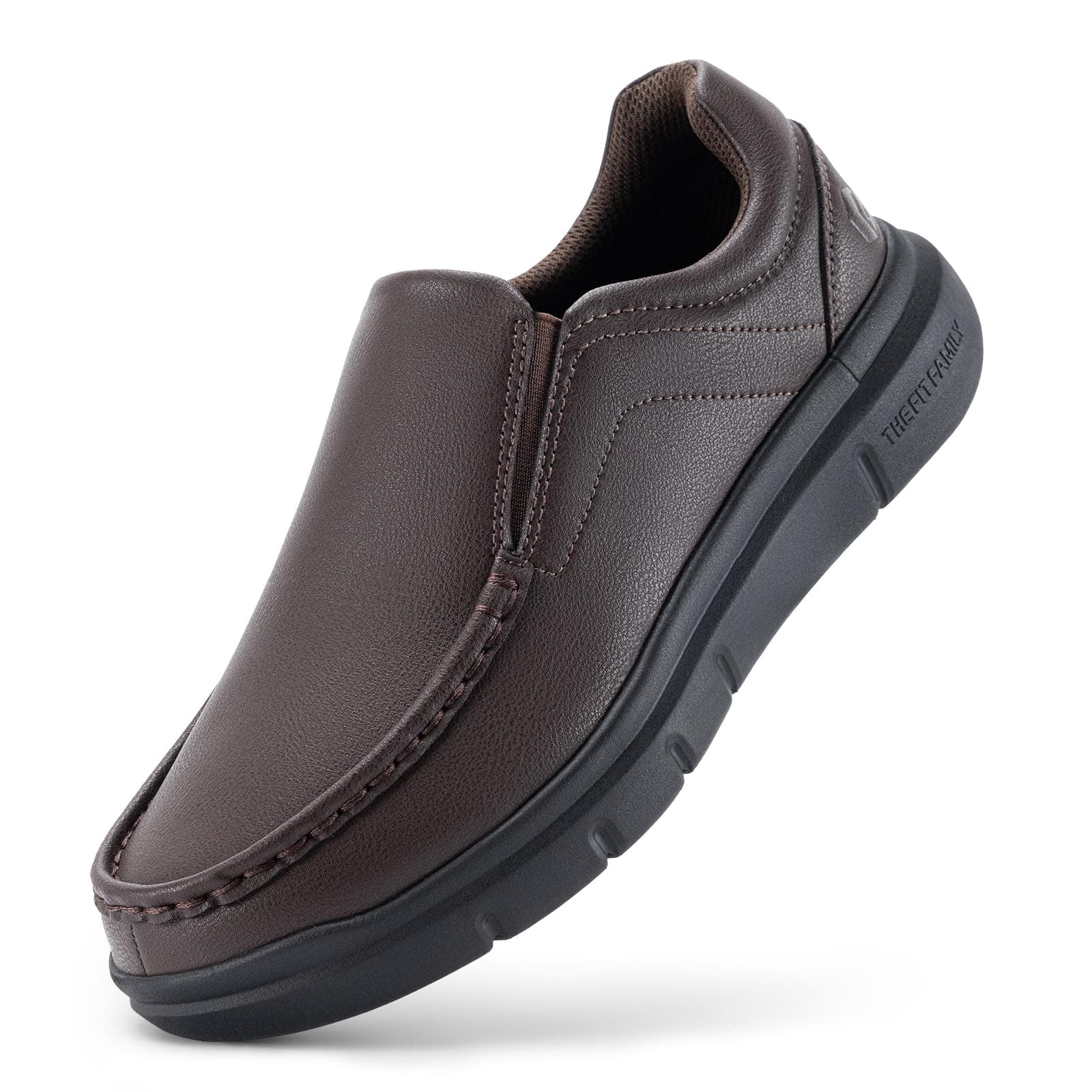 FitVille Scarpe Casual da Uomo Scarpe in Pelle Extra Larghe Slip on Mocassini Comodi