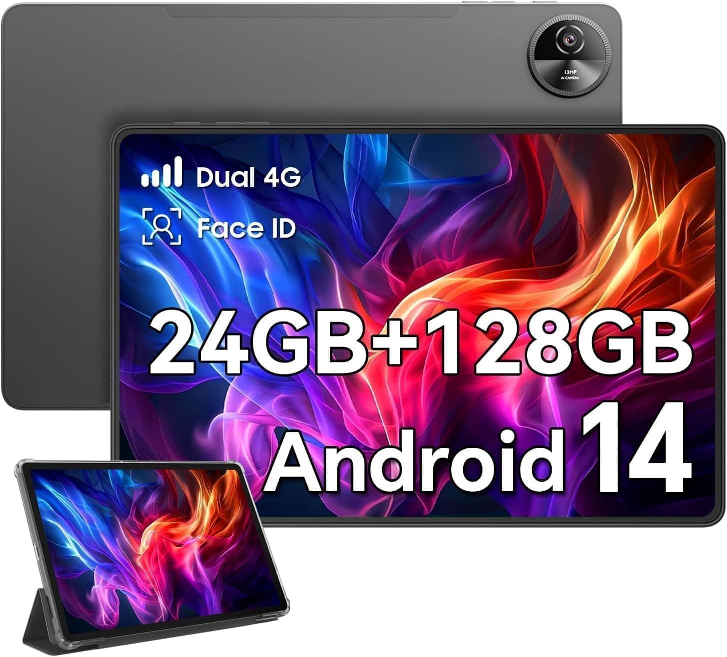 OSCAL 2025 AI Tablet Android 14｜4G LTE Dual SIM｜24GB RAM+128GB ROM｜11 Pollici 120Hz｜7700mAh｜Widevine L1 FHD｜Doppia Fotocamera｜GPS｜Custodia｜PC2.0