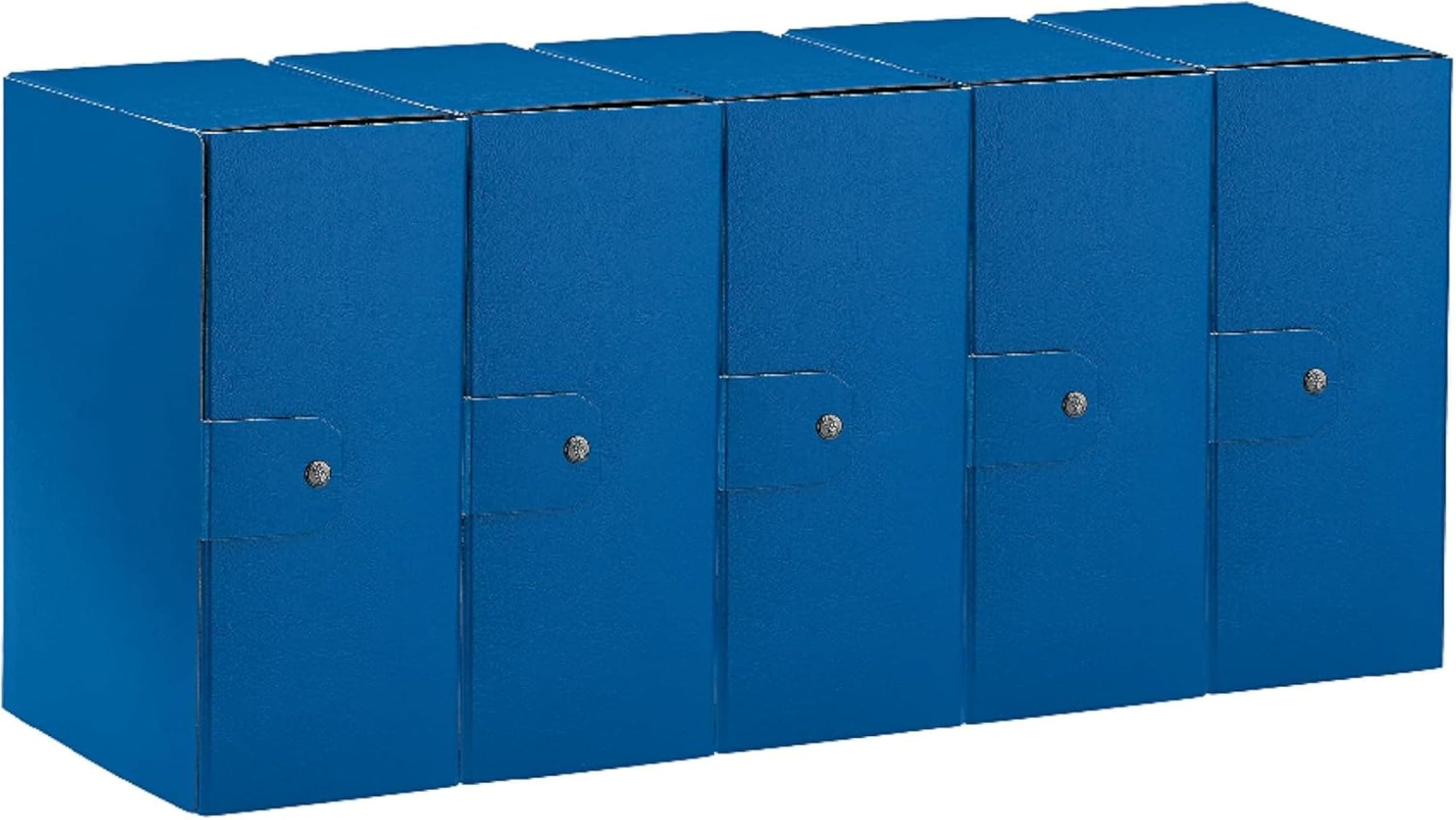 Esselte C35 EUROBOX Cartella Progetti per l'archiviazione, chiusura con bottone, 25 x 35 cm, Dorso 15 cm, Blu, Confezione da 5 pz, 390335050