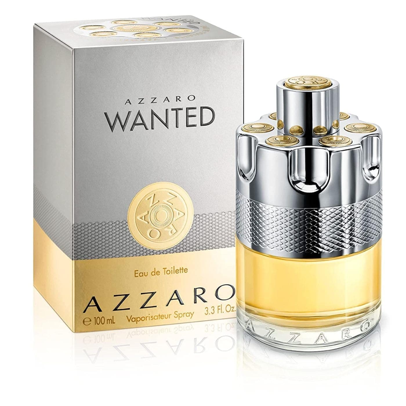 AZZARO Wanted - Eau De Toilette Homme - Boisé Agrume Épicé - Cardamome, Vétiver & Citron - Tenue Longue Durée - Spray Vaporisateur