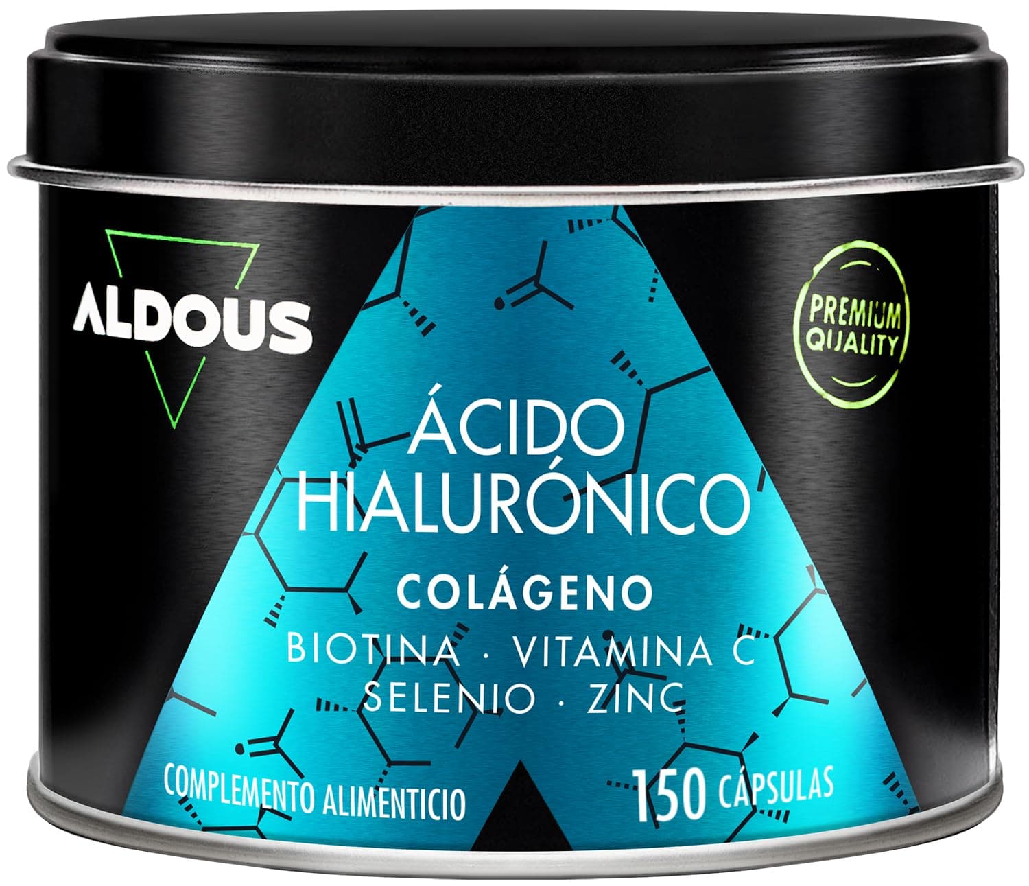 Colágeno Hidrolizado + Ácido Hialurónico 220 mg - 150 Cápsulas - 800 mg de Colágeno por Dosis - Piel Hidratada y Articulaciones Fuertes - Vitaminas para Cabello, Piel y Uñas - Zinc, Biotina, Selenio