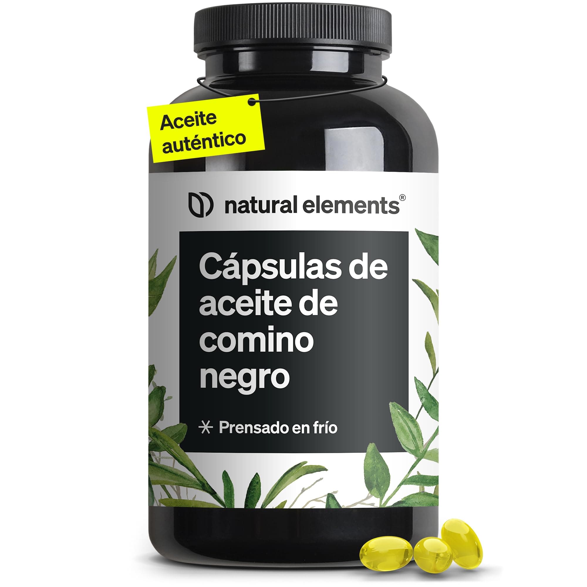 Aceite de Comino Negro 1.000mg - 400 Cápsulas para 6 Meses - Aceite prensado en frío de Nigella sativa original + Vitamina E para protección celular contro estrés oxidativo - Probado en laboratorio