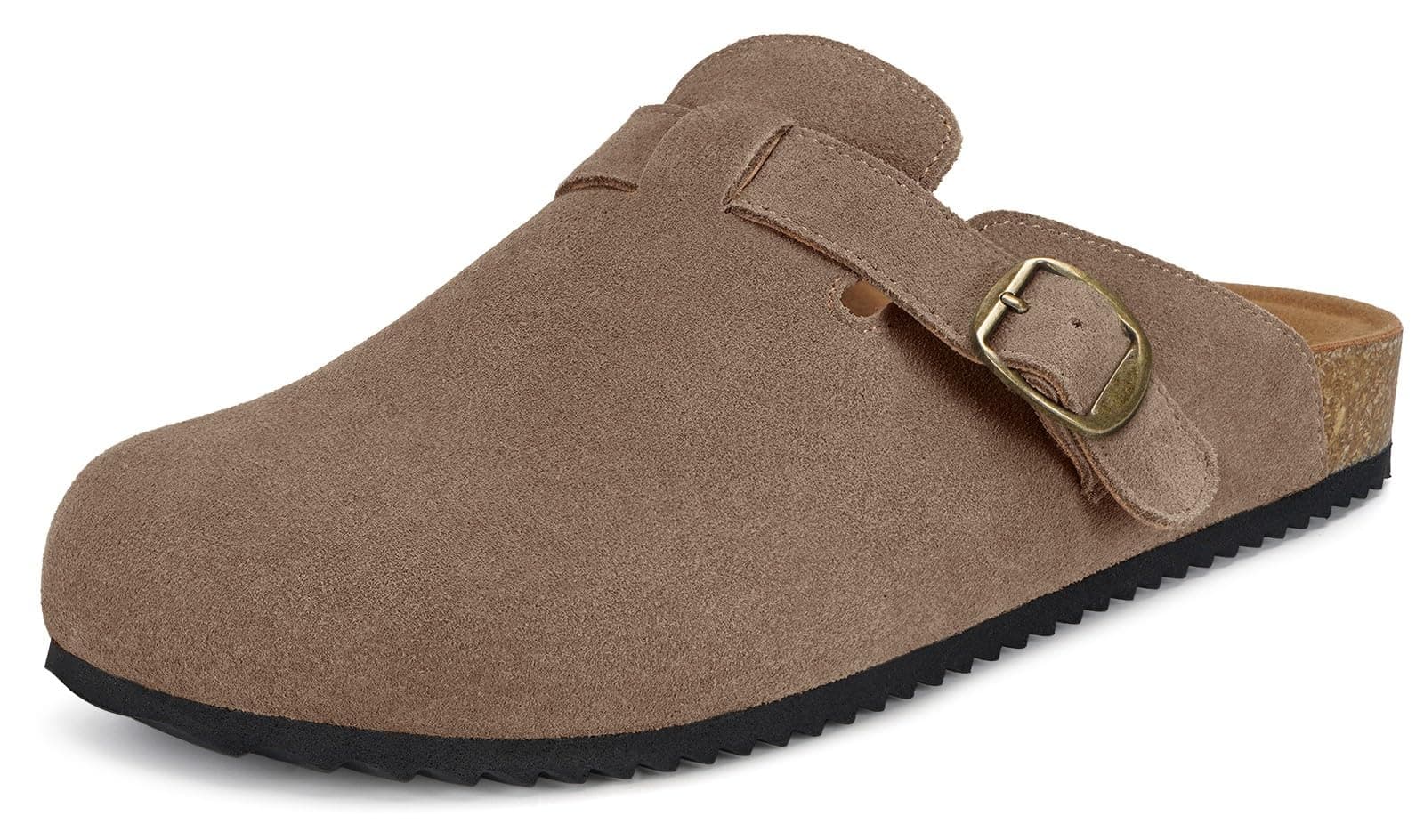 Sabot Donna Ciabatte Uomo Chiuse con Comodo Pantofole in Pelle Scarpe da Giardino Traspirante Sandali Ciabatta 36-46