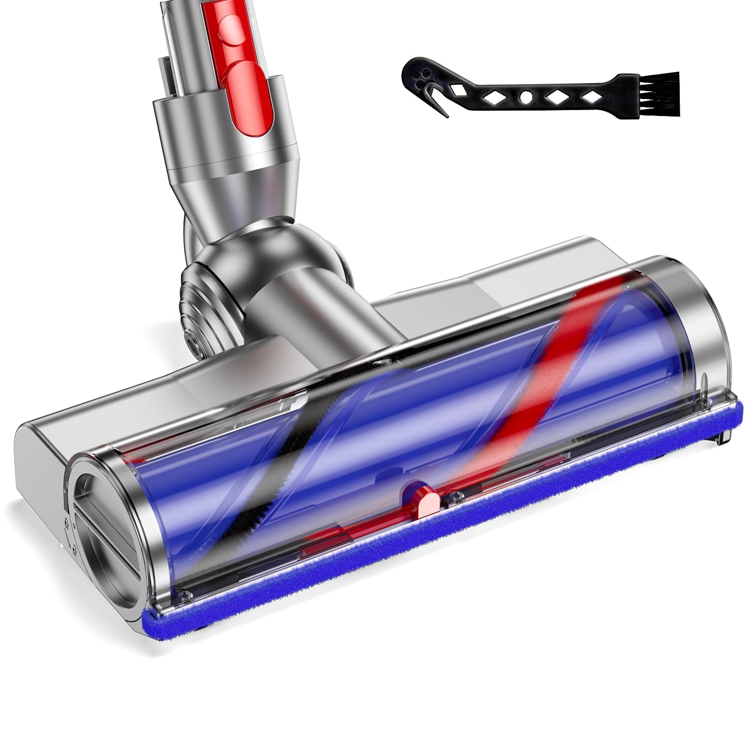 Electric Brush Compatible with Dyson V7, V8, V10, V11, V15 Vacuum Cleaner Attachment, Part Direct Drive Cleaner Head Turbine Floor Nozzle for Turbo Brush with Quick Release for Hard Floors