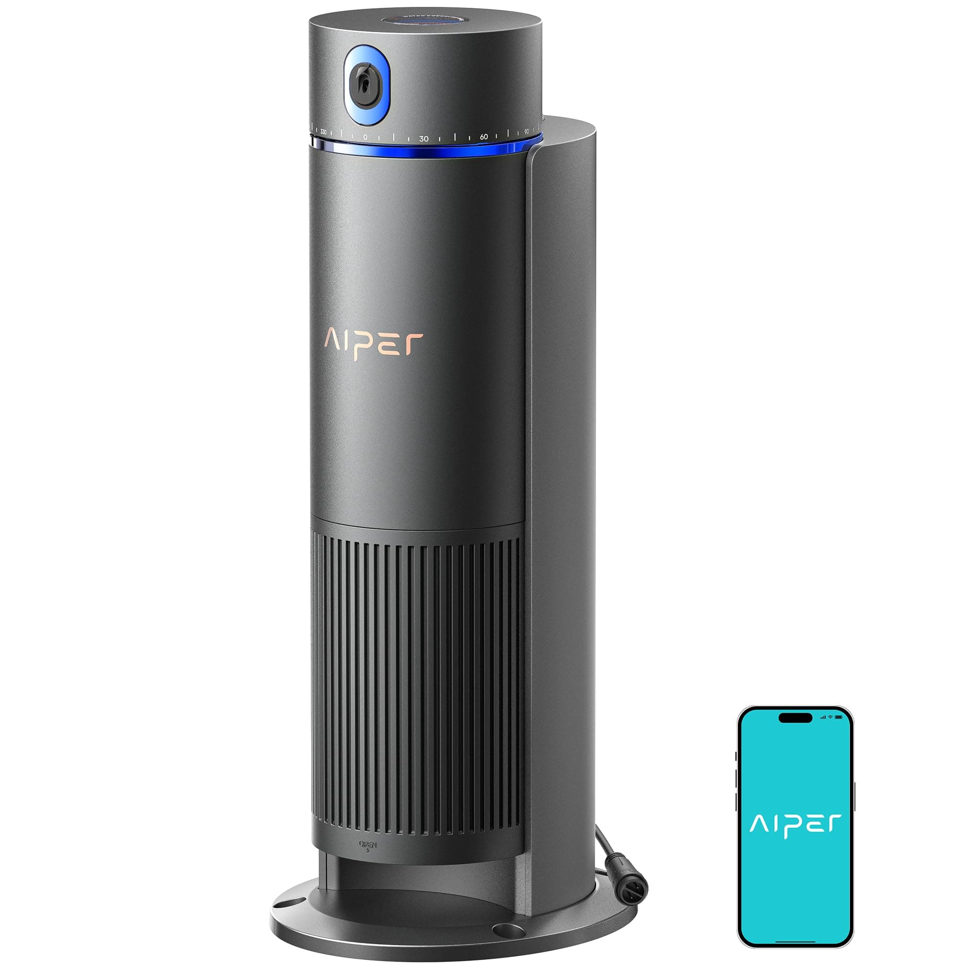 Aiper IrriSense 2 Système d’Irrigation Intelligent, Arrosage Multi-Zones avec Contrôle par Application, Programmation Intelligente et Capteur de Pluie pour Pelouses jusqu’à 446 m²