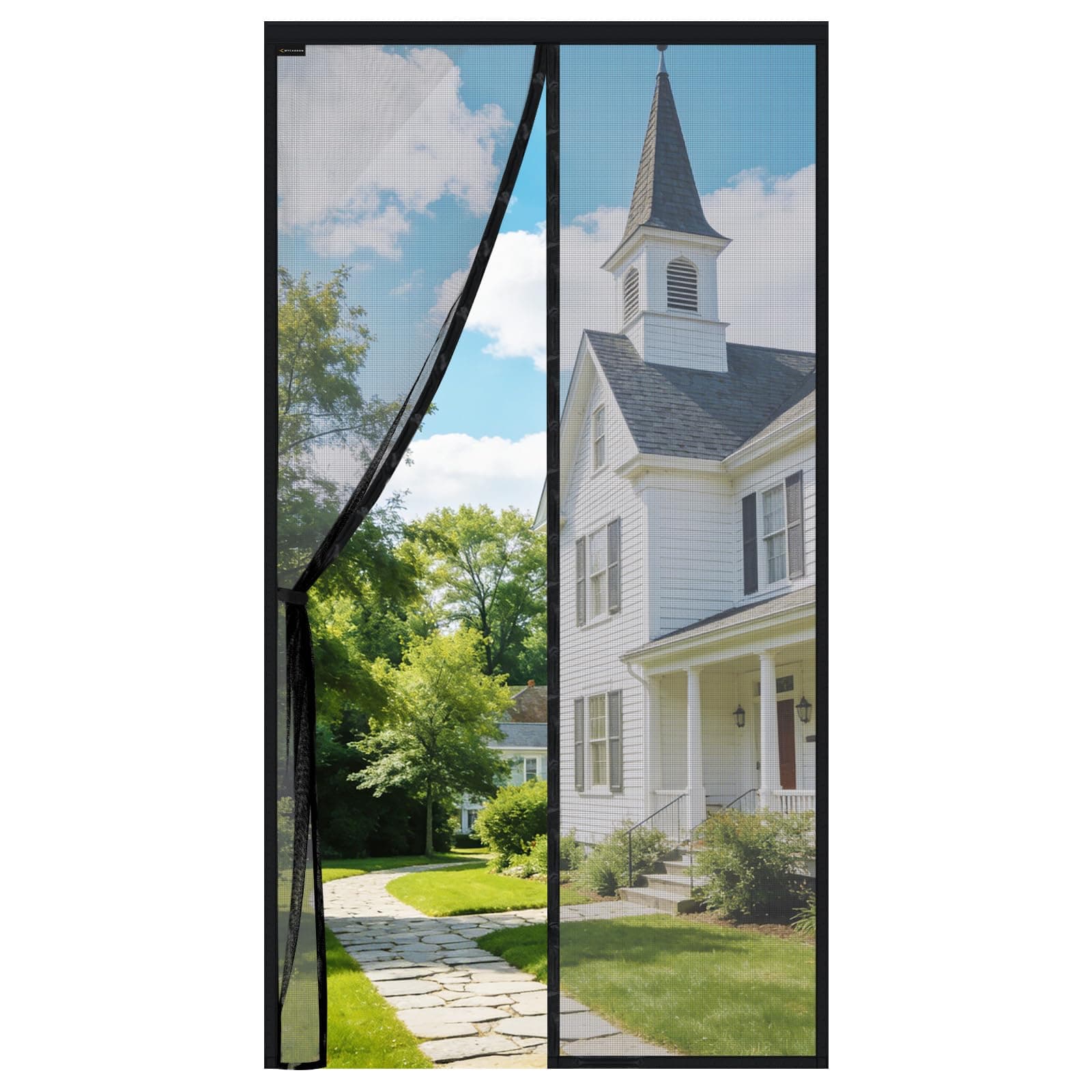 MYCARBON Zanzariera Magnetica 120x240cm Zanzariera Porta Finestra a Calamita Resistente Traspirante Tenda Anti Mosche, Nero