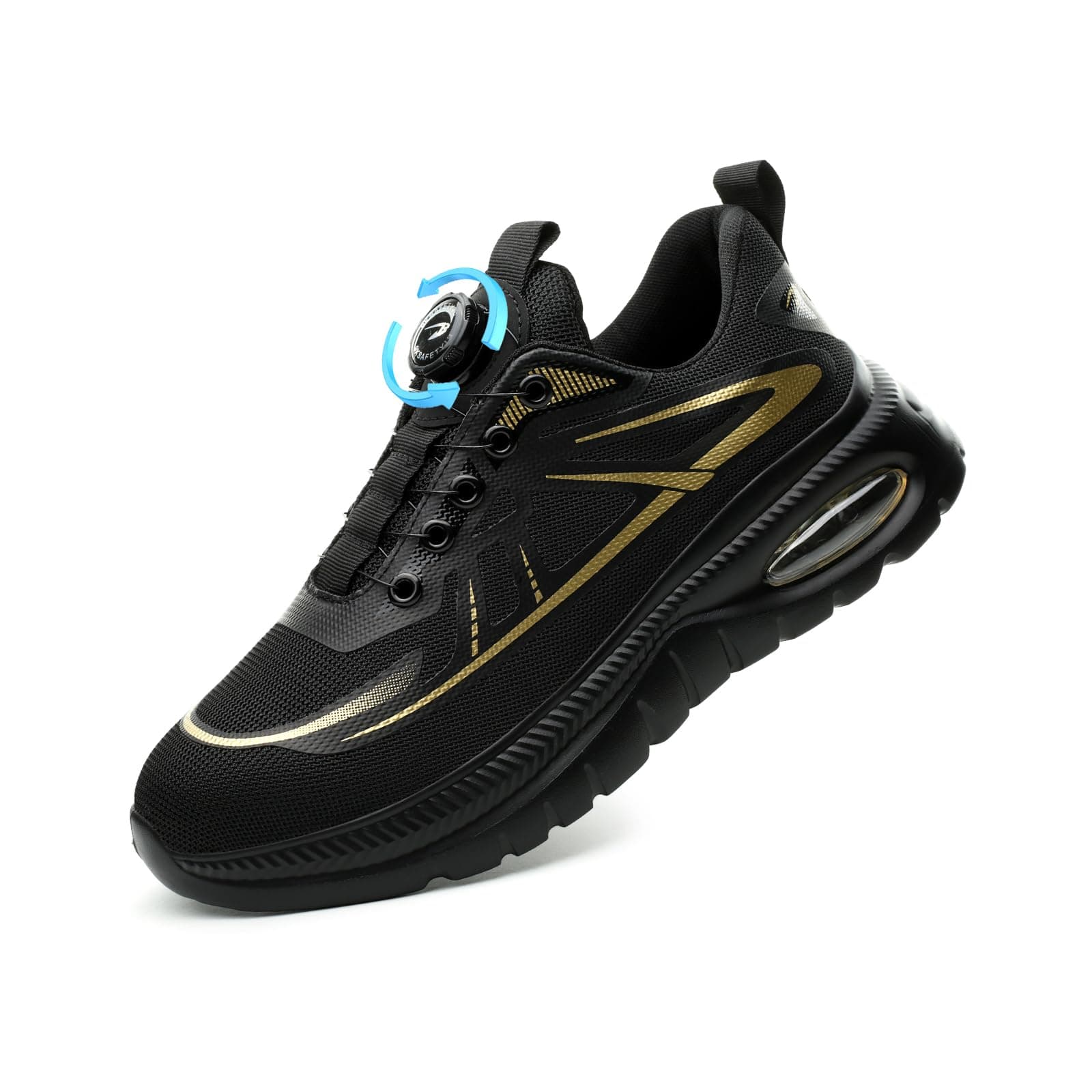 GemChve Scarpe Antinfortunistiche Uomo Donna Scarpe da Lavoro Leggere Comode Traspiranti Scarpe Sicurezza Punta Acciaio Senza Lacci 37-46EU