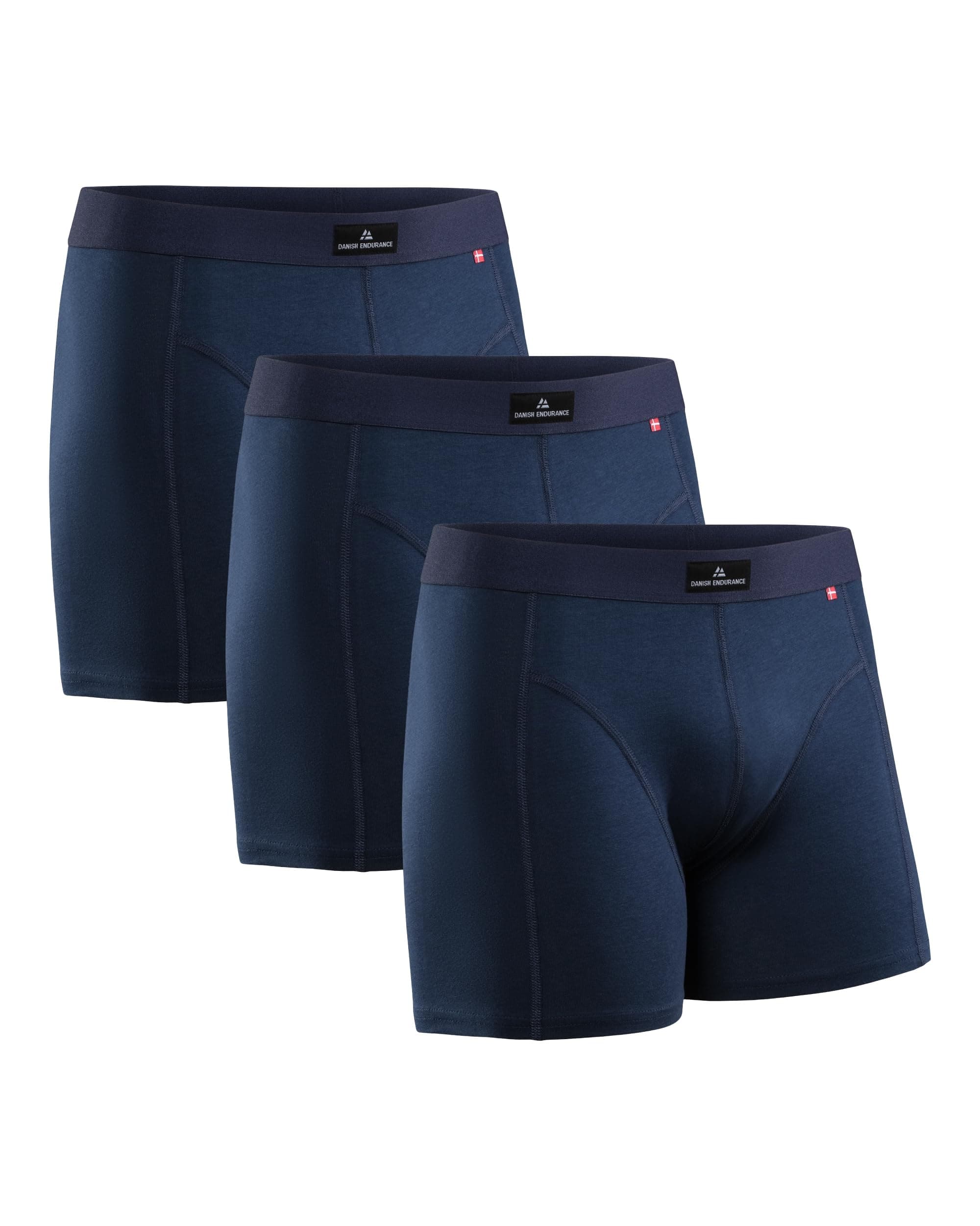 Danish Endurance Lot de 3 Boxers élastiques en Coton pour Homme