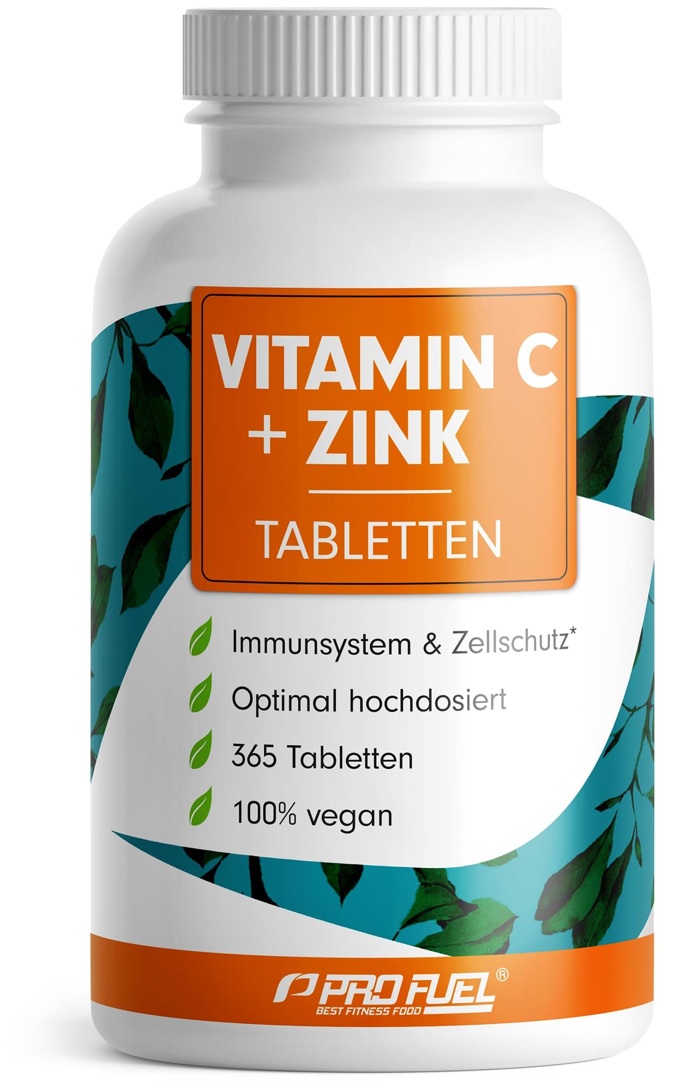 Vitamin C + Zink (365 Tabs) - optimal hochdosiert: 500 mg gepuffertes Vitamin C + 15 mg Zink aus bioverfügbarem Zinkbisglycinat - Immunsystem & Zellschutz - laborgeprüft mit Zertifikat - 100% vegan