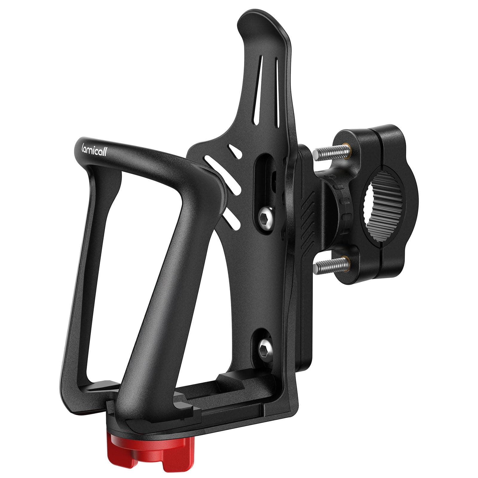 Lamicall Flaschenhalter Fahrrad Getränkehalter Motorrad - [Für Flaschen mit 48-71mm Durchmesser & Max. 500ML] Trinkflaschen Halterung für MTB, Ebike, Kinderwagen, Flaschenhalterung für Rahmen & Lenker