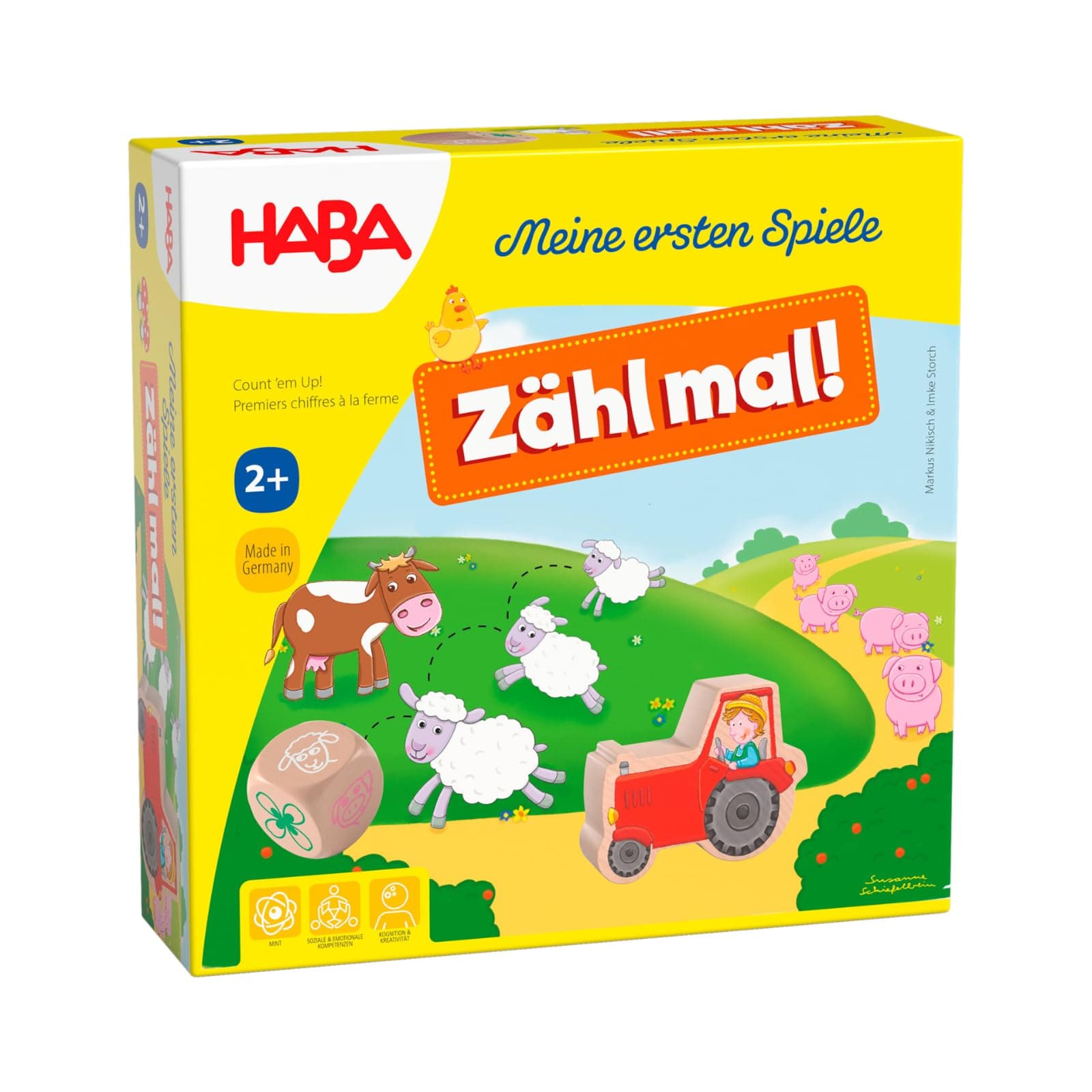 HABA Meine ersten Spiele Zähl mal! – Tierisches Zählspiel für Kinder ab 2 Jahren – Spielerisch Zählen Lernen mit hochwertigen Holzfiguren – 1305878001