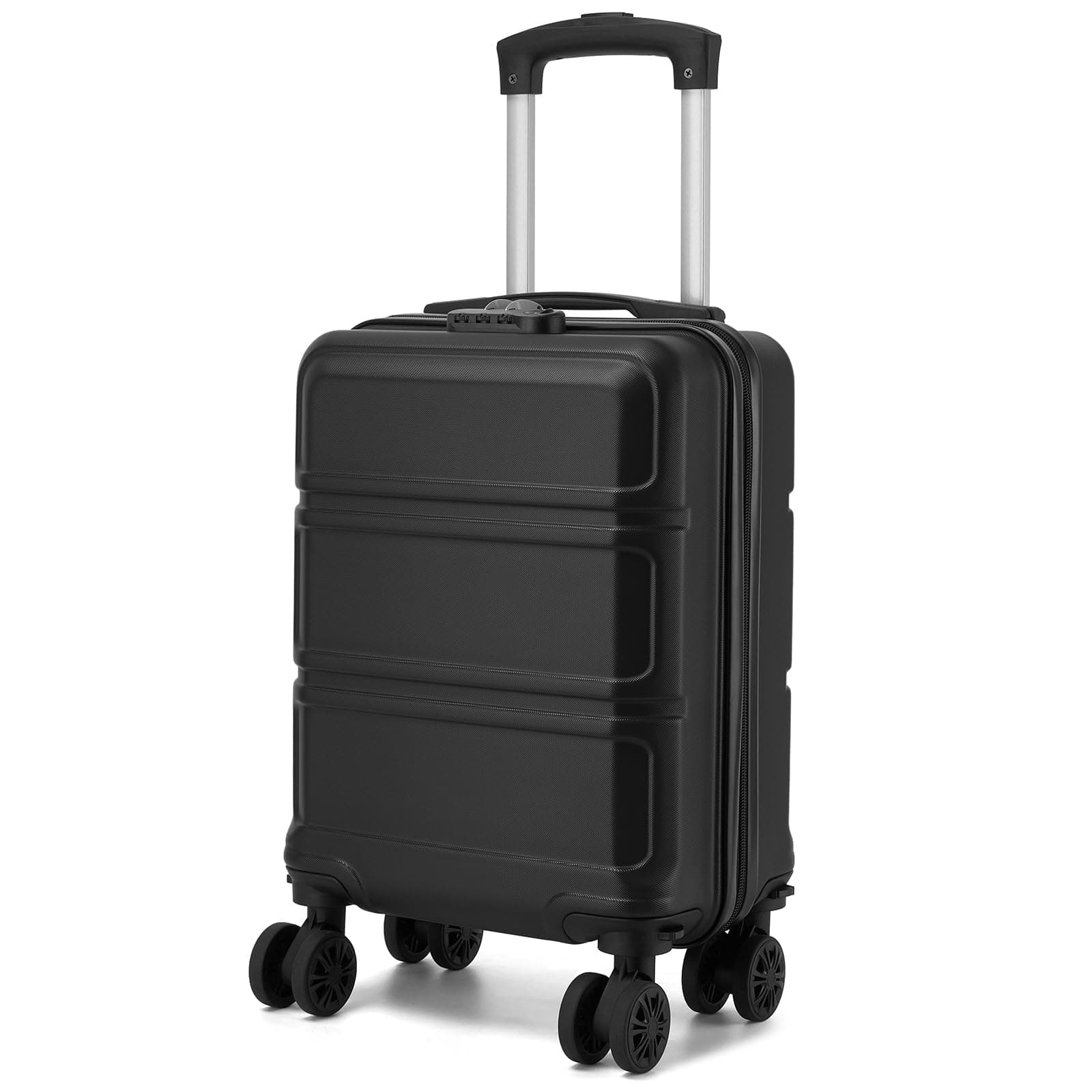 Kono Maleta Cabina 40x30x20 cm con Ruedas Desmontables - ABS+PC para Equipaje de Mano, Cumple con Ryanair, Vueling e Iberia Express (Negro)