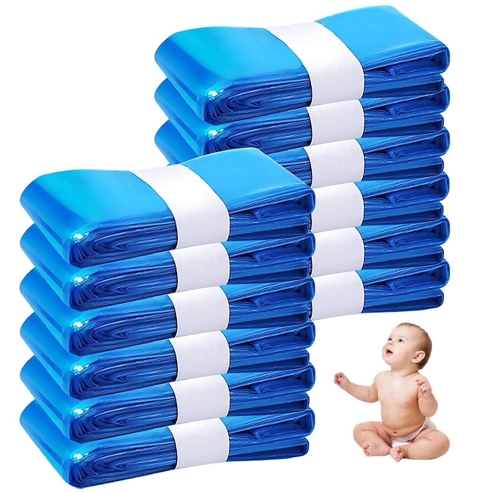 12 Pezzi Ricarica Mangiapannolinii, PARPAT 4,5m Sacchetti Mangiapannolini Antiodore Inodore Addensata Buste Ricarica Mangia Pannolini per Littycat, Twist & Click (12)