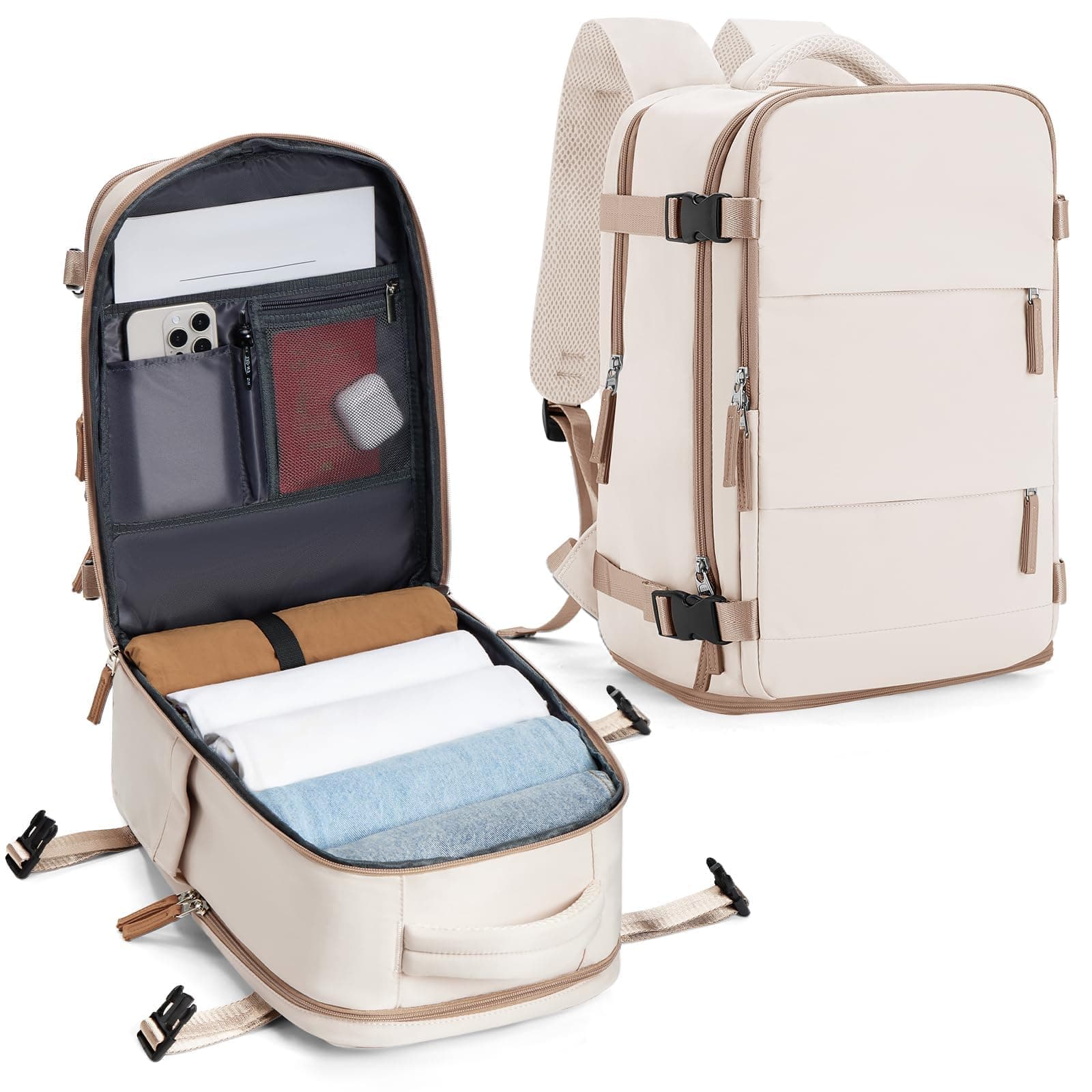 SZLX Mochila Viaje Cabina Avion 40x30x20 Mujer Ryanair Mochila Equipaje de mano 40x30x20 Wizz Air Travel Backpack Maletas de Viaje Cabina Avion Mochila Ordenador Portatil 14 Pulgadas Hombre