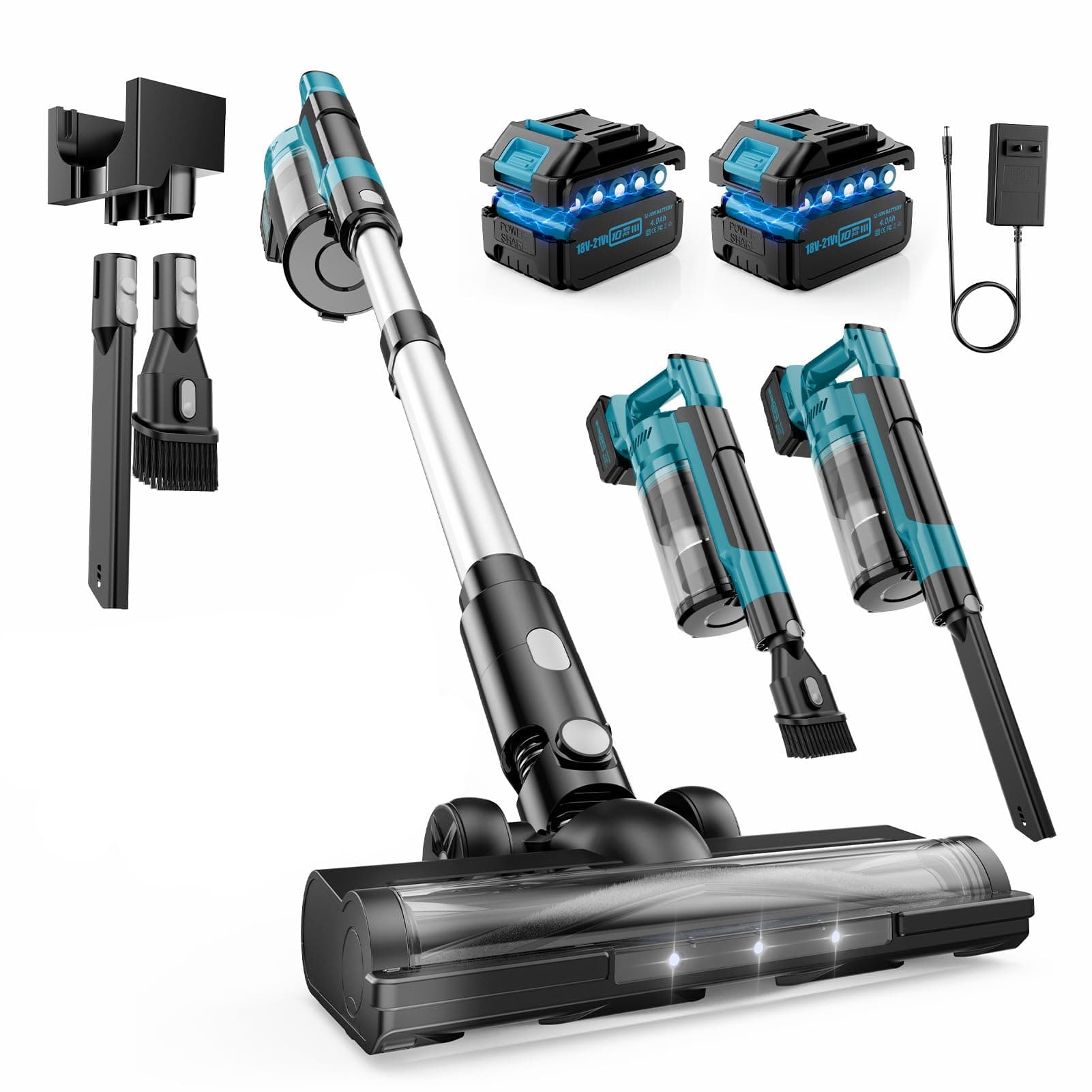 700W/60000Pa Aspirapolvere Senza Fili, Scopa Elettrica senza Filo Potente 70 Min Autonomia, Anti-groviglio/OLED Schermo/2,0L Cup Aspirapolvere Senza Fili Potente, Adatto per Tappeti/Pavimenti/Capelli