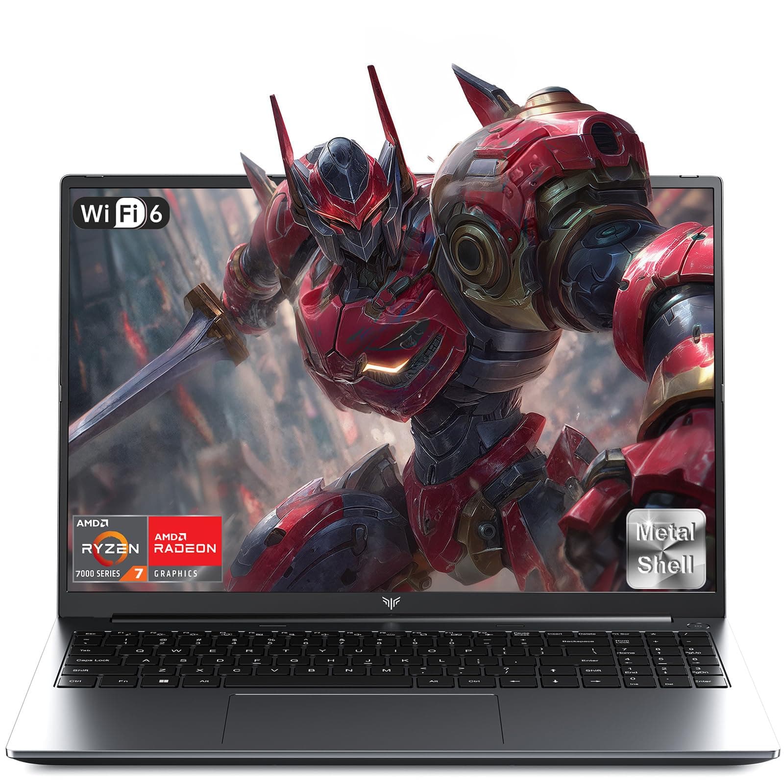 ACEMAGIC 2026 Ordinateur Portable Gaming Ryzen 7 H255(Jusqu'à 4,9 Hz),DDR5 16 Go Ram 512 Go SSD Étendre à 4 to,Boîtier métallique,Clavier rétroéclairé,WiFi 6,BT5.2,Type C,Laptop Gaming 16 Pouces