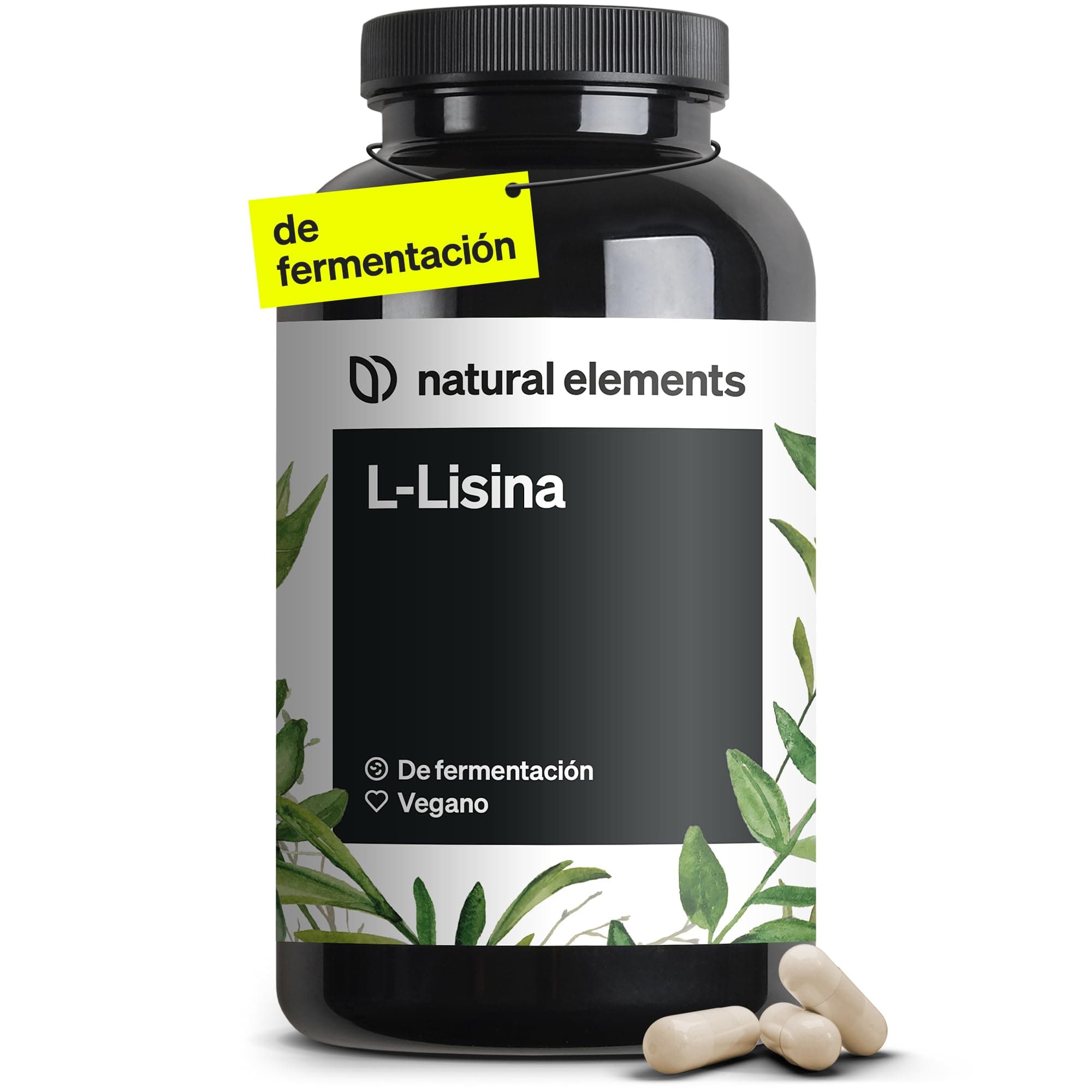 L-Lisina - Fabricado en Alemania - 365 cápsulas - 1.000 mg por dosis diaria - Procedente de fermentación vegetal - Producto vegano, alta dosificación, sin aditivos