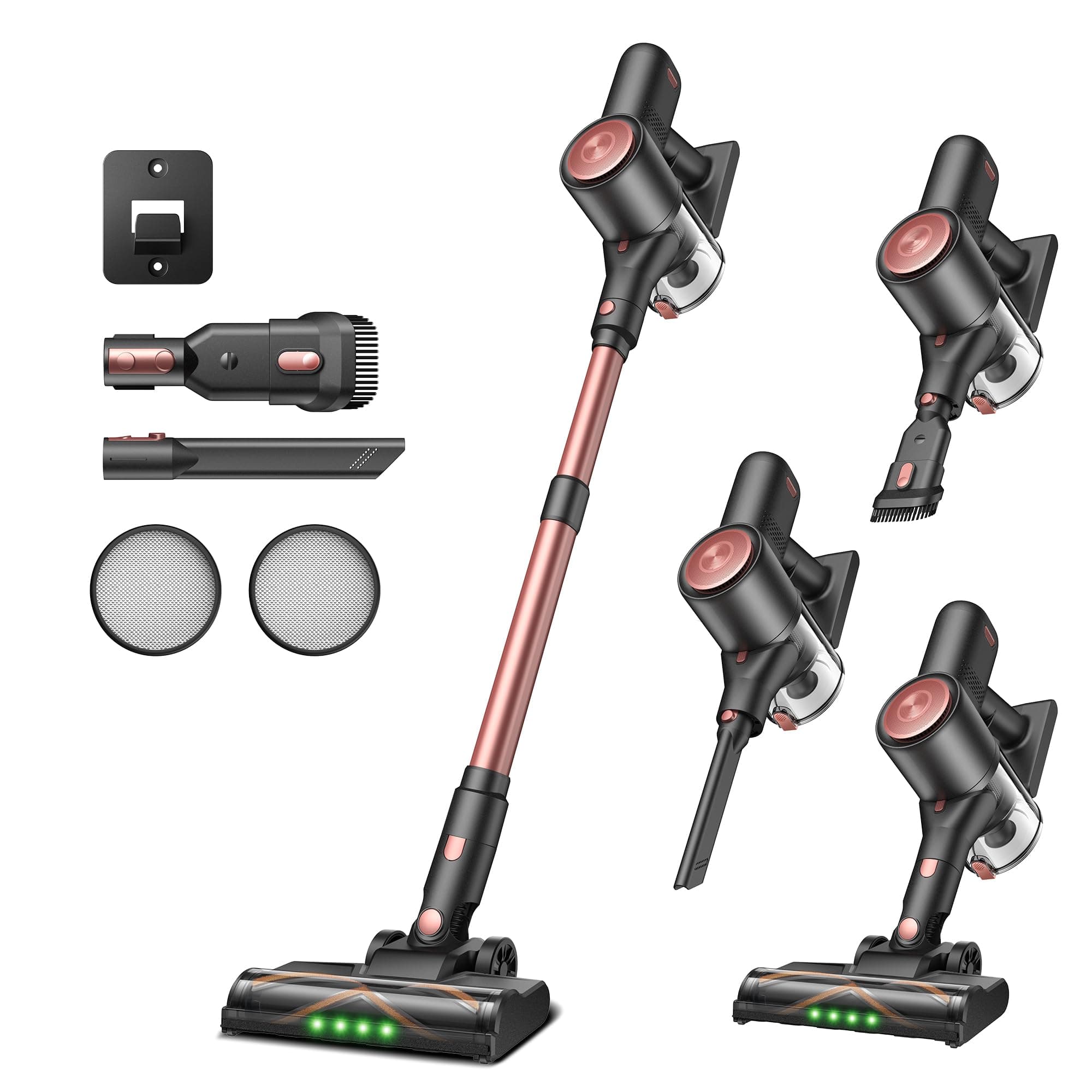 Vexilar V10Pro Aspiradora sin Cable 45KPa, Aspiradora Inalámbrica Autonomía 45 Minutos, Potente Succión,Batería Extraíble, Aspirador Escoba Inalámbrica para Suelos/Alfombras/Coche/Pelo de Mascotas