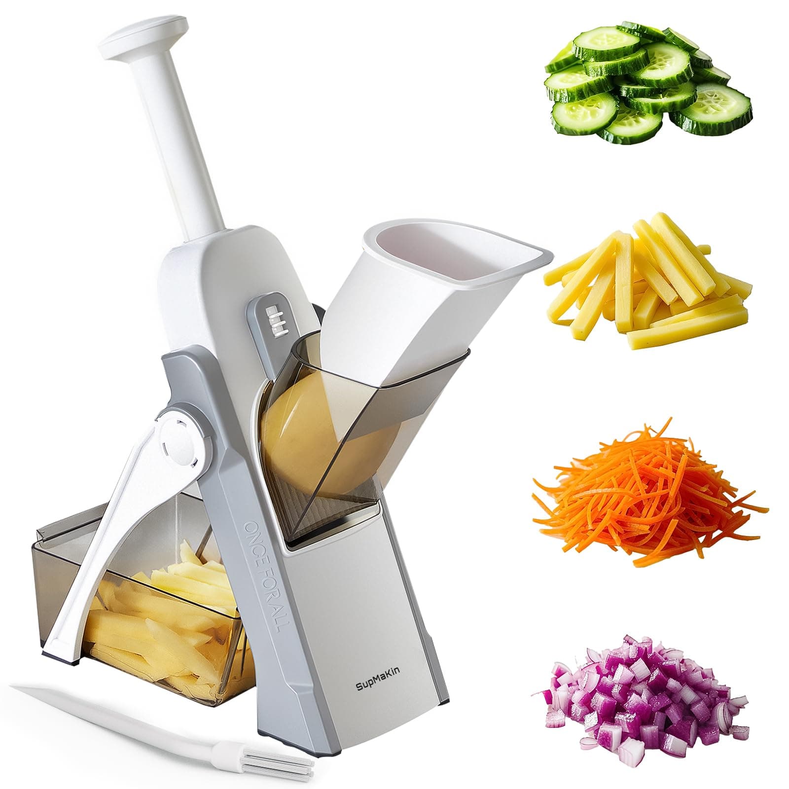 SupMaKin Mandolina di verdure, Spessore regolabile Patate Affettatrice Cipolla Chopper Kitchen Chopping Artifact Multifunzionale Cutte
