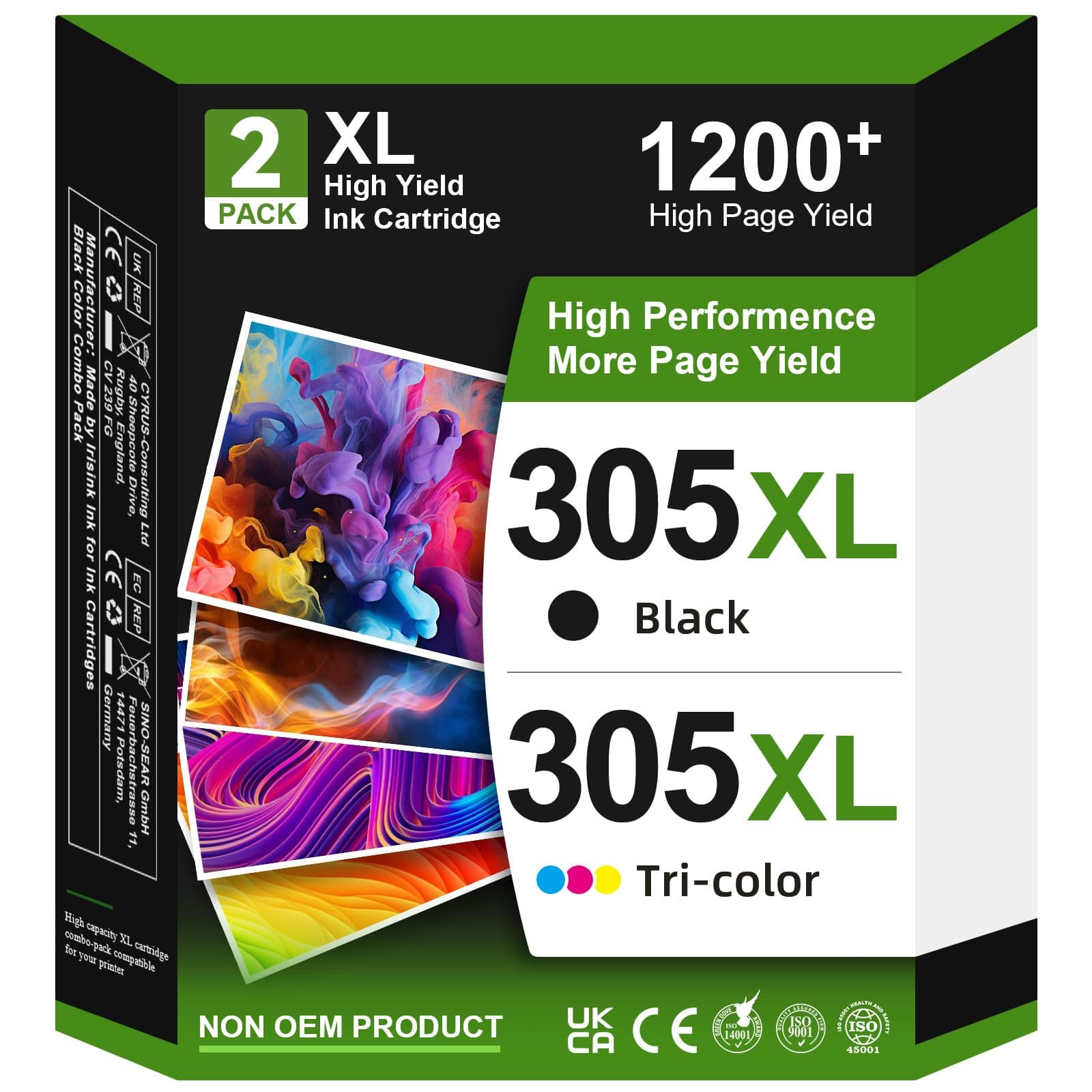 305XL Cartouches d'encre Compatible avec Cartouche HP 305 XL Noir et Couleur pour Encre HP 305, 305 XL pour HP Deskjet 2820e 2810e 2700 2720e 2710e 2722e Plus 4120e 4220e Envy 6032e 6000 Pro 6430e