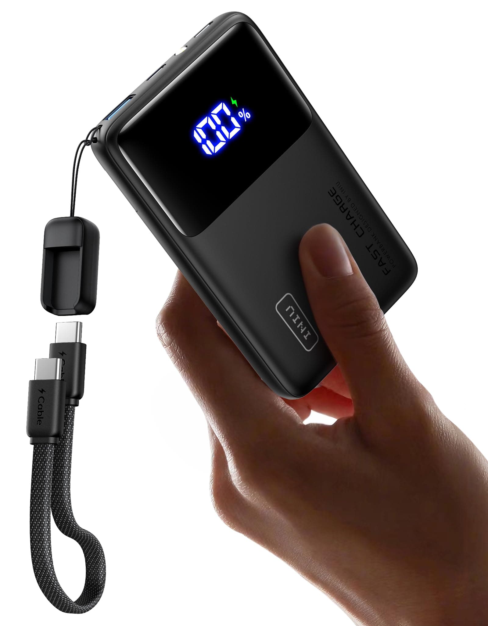 INIU Batterie Externe, Ultra Petit 10000mAh 45W PD3.0 QC4.0 Power Bank, Batterie Portable USB C Input & Output, Charge Rapide Powerbank Compatible avec iPhone 17 16 15 14 Pro Max Samsung iPad Pro etc