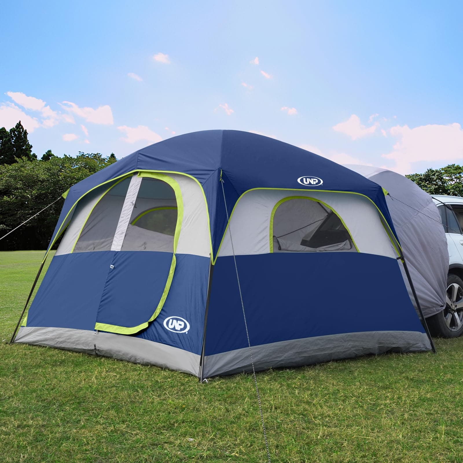 UNP Tente SUV pour Camping, 6 Personnes, Tente de hayon pour extérieur, Tent Facile à Installer avec Pare-Pluie, 3 x 2,7 x 2 m
