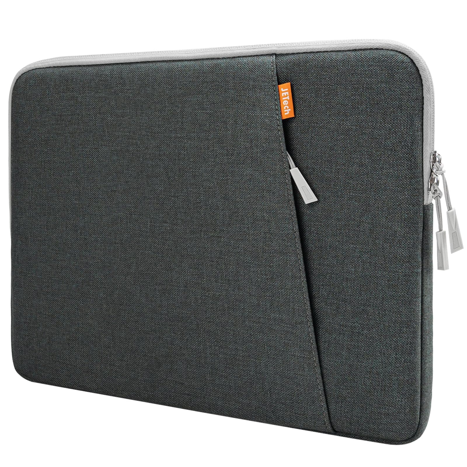 JETech Laptoptasche Hülle für 15 Zoll Notebook, Kompatibel mit MacBook Air 15 Zoll M5-M2, MacBook Pro 16 Zoll M5-M1, Wasserdicht Stoßfest mit Laptop Sleeve (Dunkelgrau)