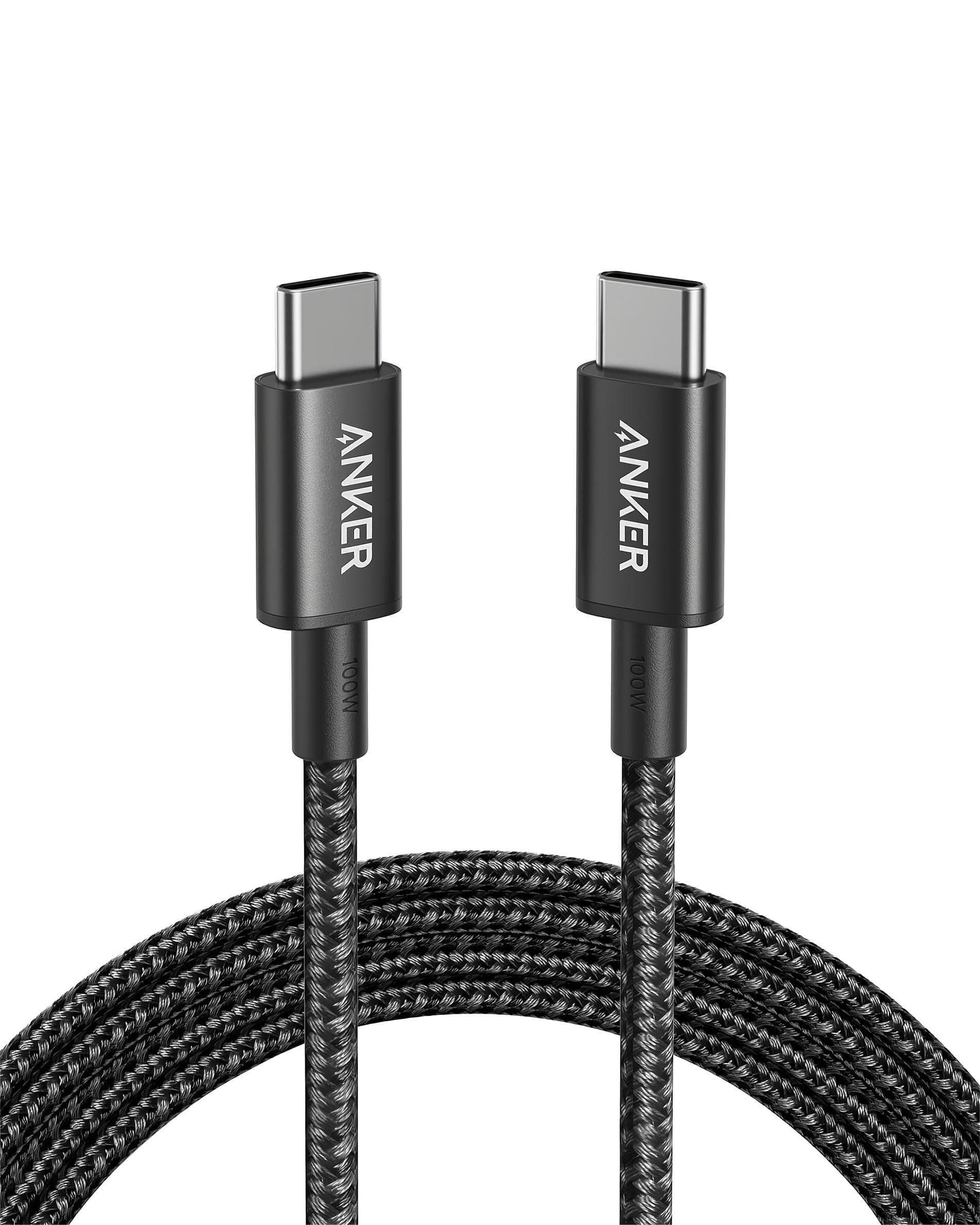 Anker USB C auf USB C Kabel, 100W [1,8m] Schnellladekabel USB C Kabel, PD 3.0 USB C Ladekabel für iPhone 17/16/15 Serie, Samsung Galaxy S25/S24, MacBook Pro/Air, iPad Pro/Air, Pixel Switch LG und mehr