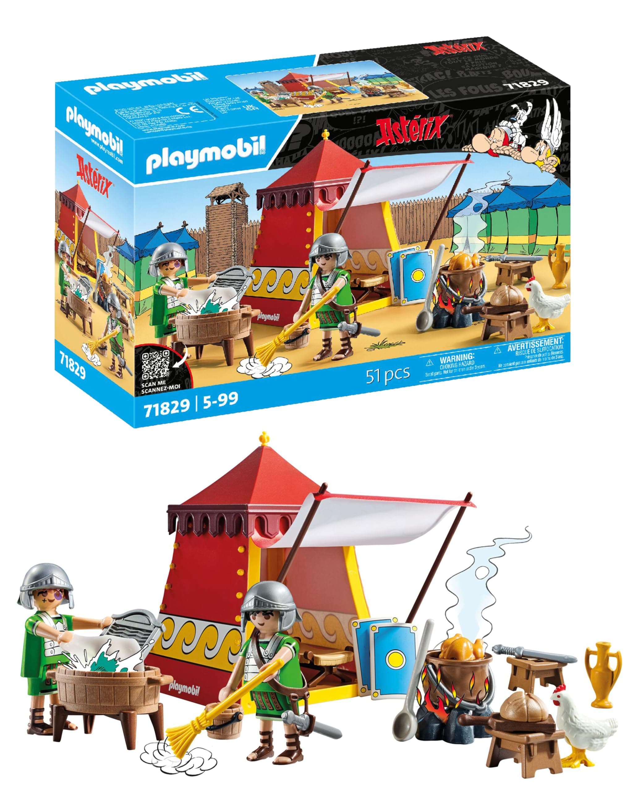 PLAYMOBIL | Asterix | Legionärszelt | Asterix Spielset | Asterix und Obelix | Abenteuer Spielzeug für Kinder ab 5 Jahren | 71829