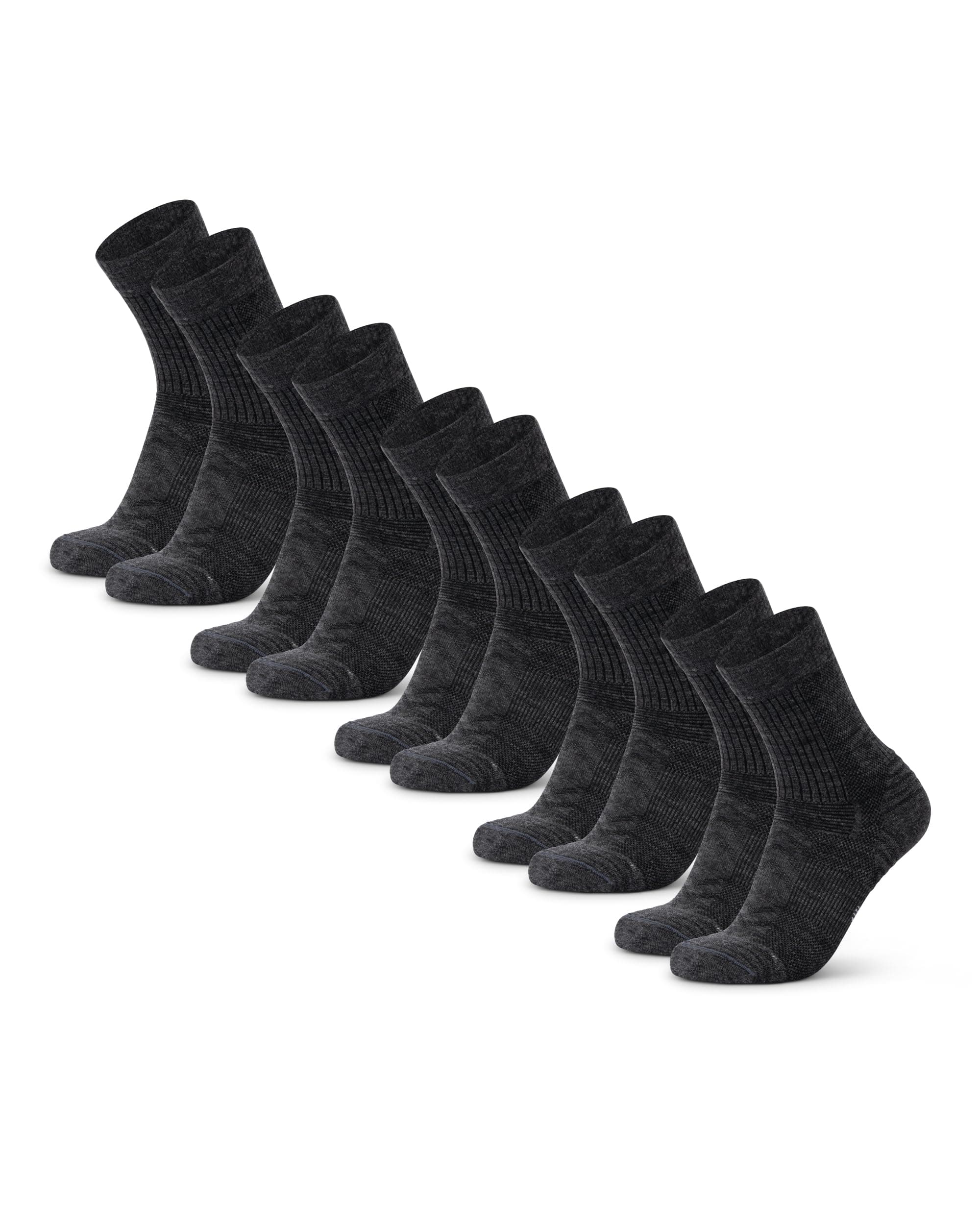 DANISH ENDURANCE Leichte Merino Wolle Wandersocken, Warme Wollsocken, Thermo Merino Socken, Gepolstert, Atmungsaktiv & Anti-Blasen, Unisex, für Herren & Damen, 3 & 5 Paar