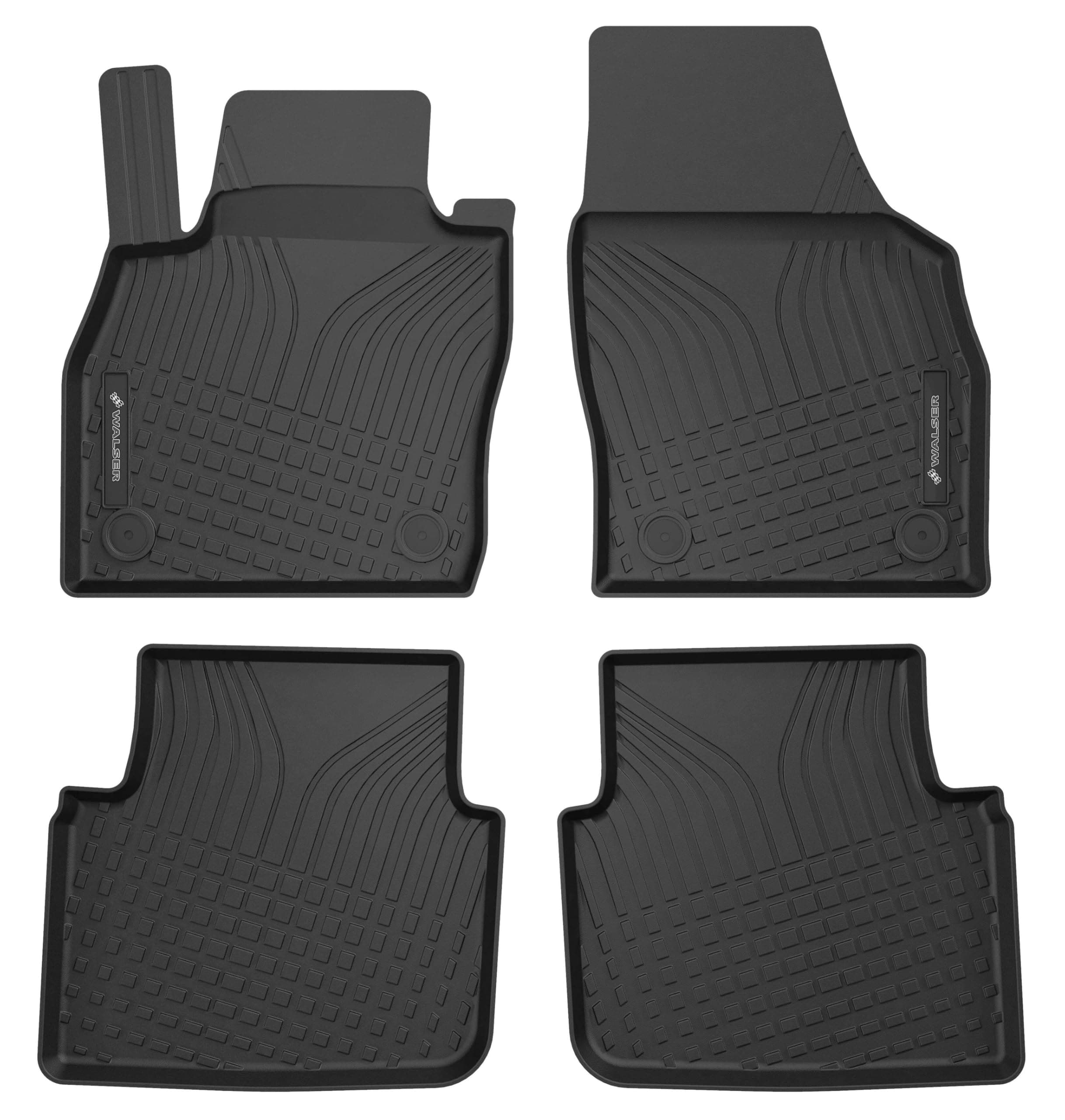 WALSER Premium Fussmatten Auto für Skoda Kamiq (NW4) 07/2019-Heute, 100% passgenaue Gummimatten Auto - Made in EU, robuste Fußmatten Auto, Auto Fußmatten