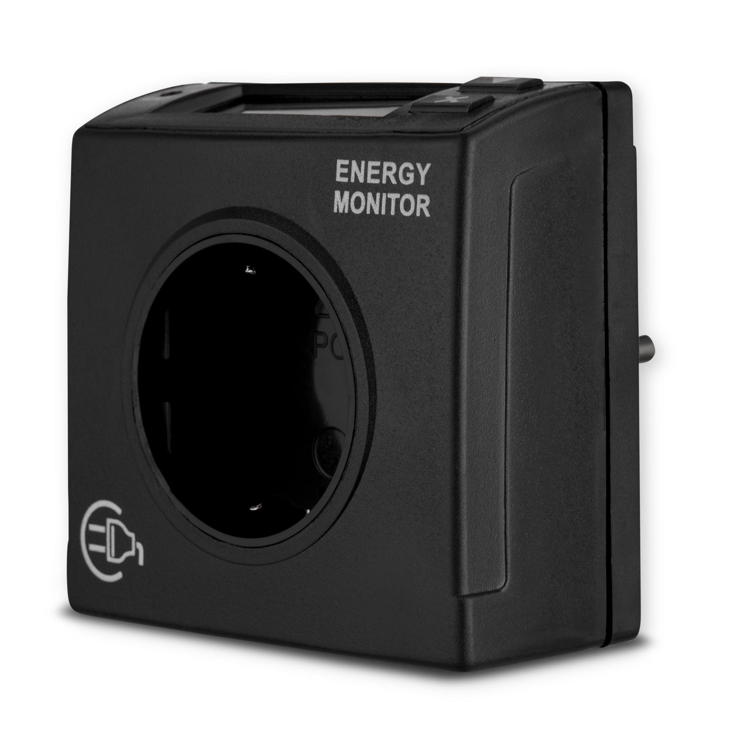 REV Stromzähler EX – messen Sie Ihren Stromverbrauch, Stromzähler für Steckdose, Stromzählgerät, schwarz