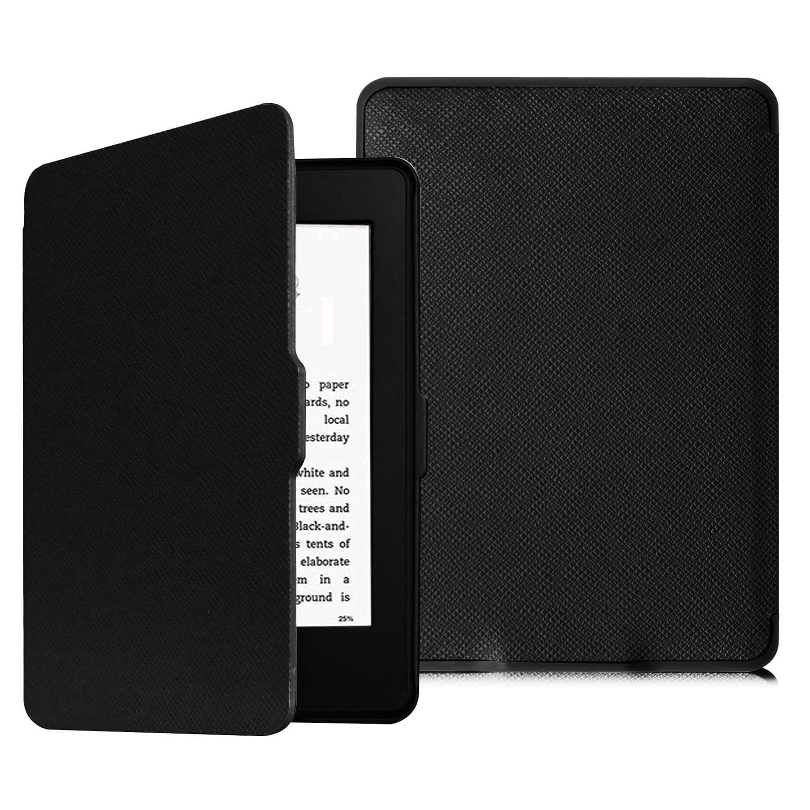Fintie Hülle für 6" Kindle Paperwhite 2012-2017 (Modellnummer: EY21, DP75SDI) - Schutzhülle mit Auto Sleep/ Wake (Nicht GEEIGNET für wasserfest Kindle Paperwhite 10./ 11. Generation), Schwarz