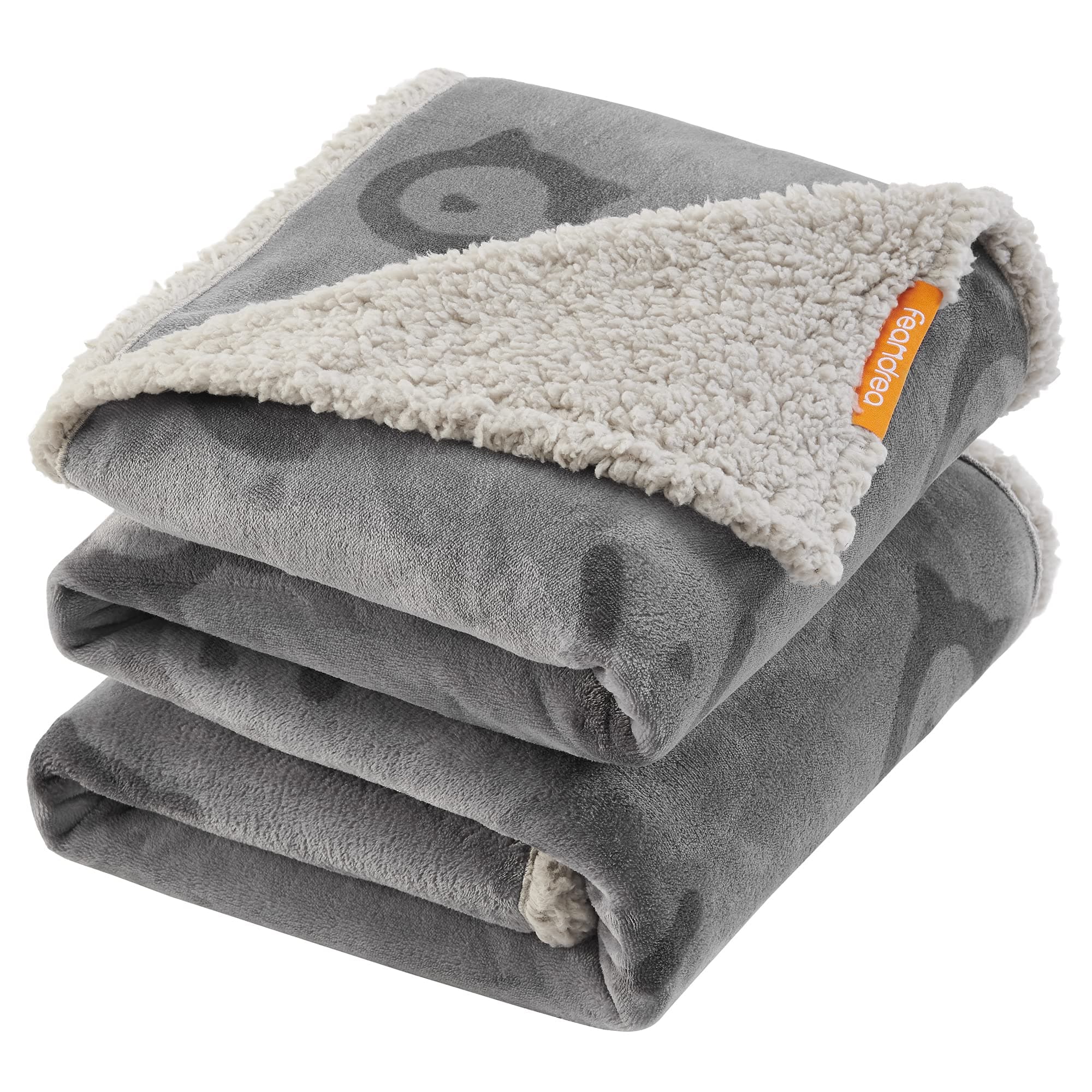 Feandrea Couverture Chien Imperméable, pour Chien Grand et Géant, Chat, Tissu Polaire, Flanelle, 203 x 152 cm, XXL, Lavable en Machine, Réversible, Protection Canapé, Gris PPB080G01