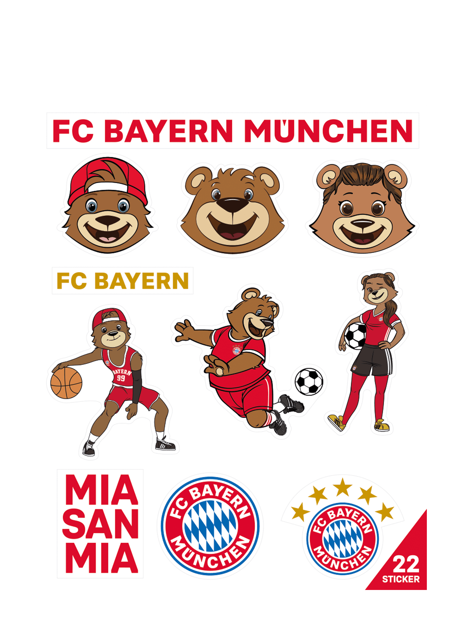 Sticker 2er-Set Maskottchen