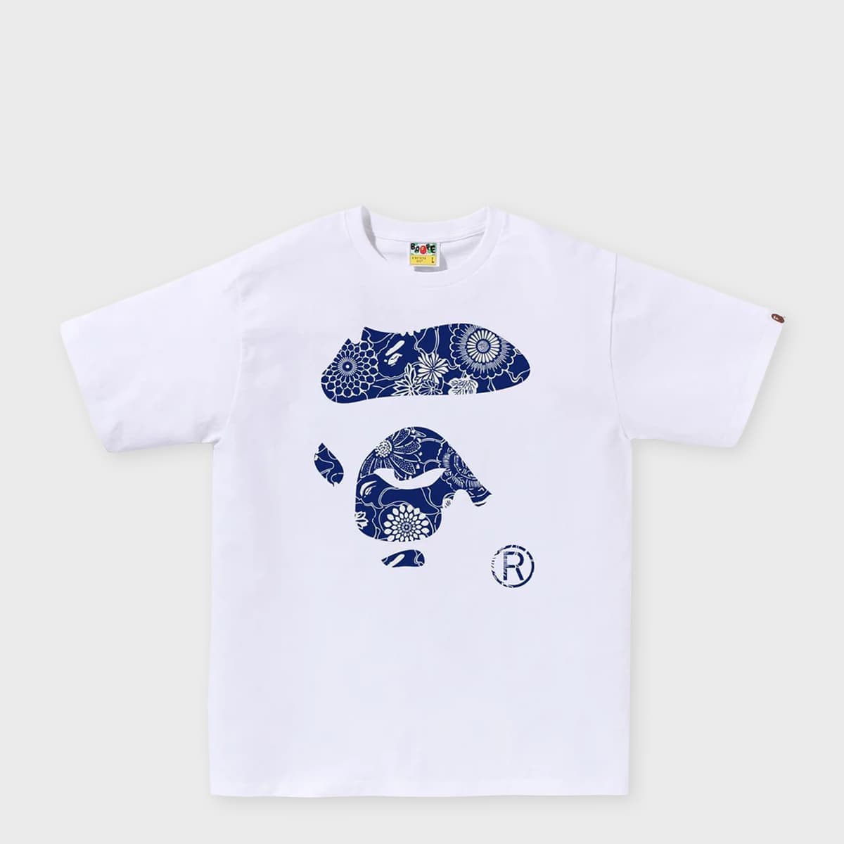 Japanese Indigo Art Camo Ape Face Tee M