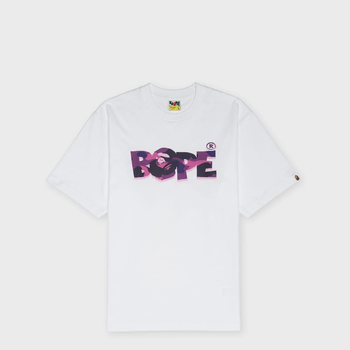 Color Camo Bape Logo Relaxed Fit Tee 